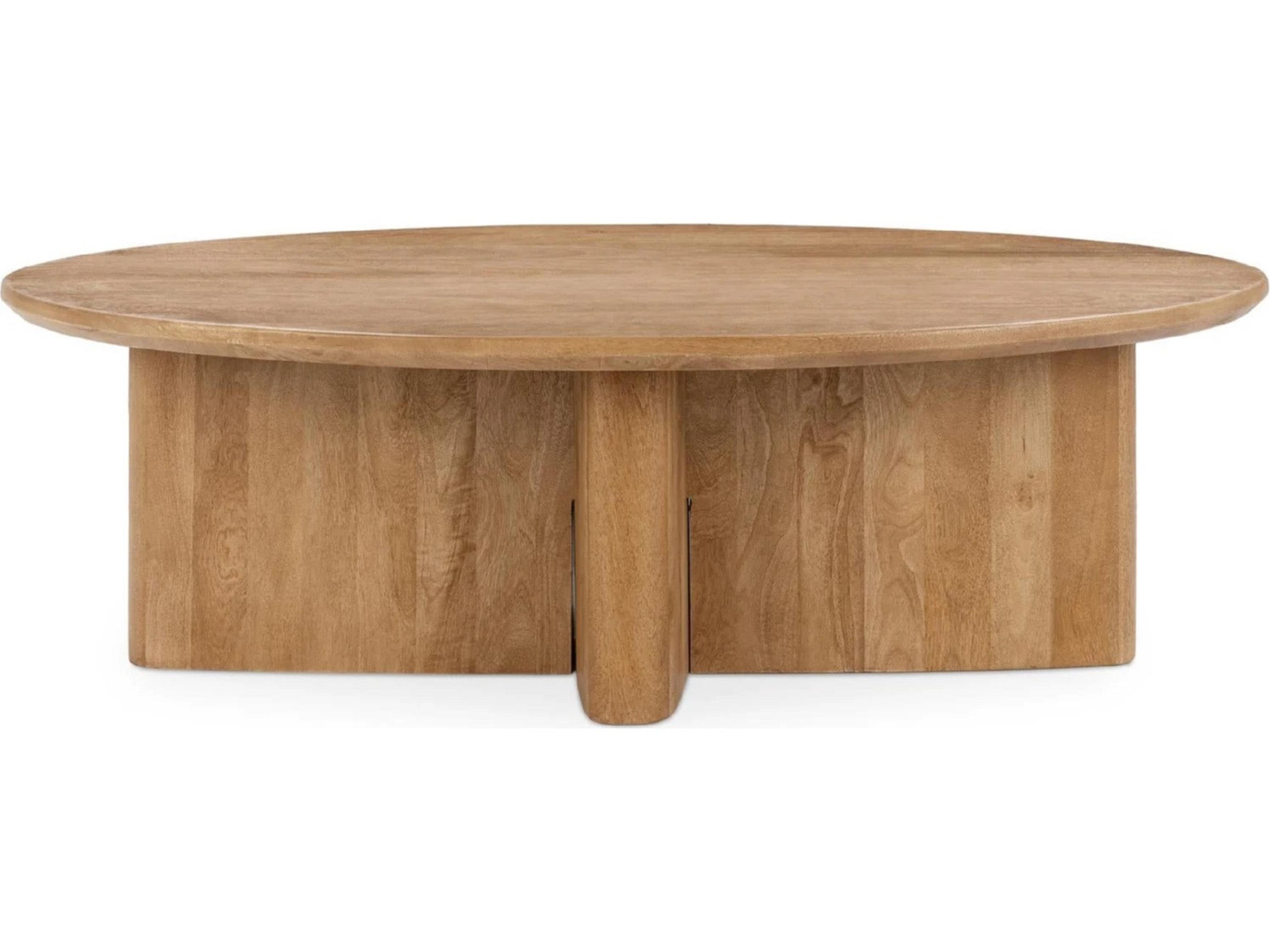 Classic Home Montengo Oval Wood Natural Maple Coffee Table