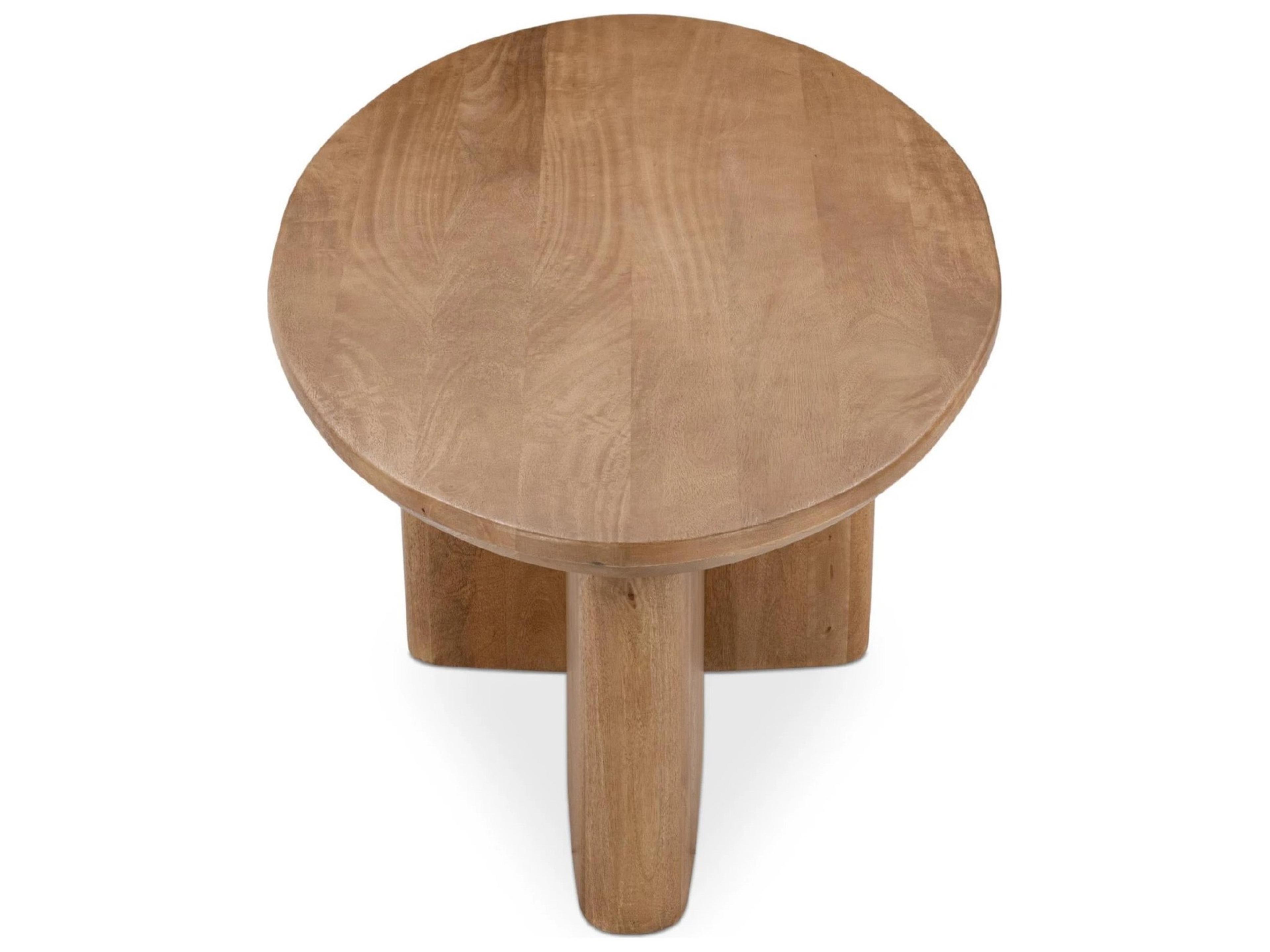 Classic Home Montengo Oval Wood Natural Maple Coffee Table