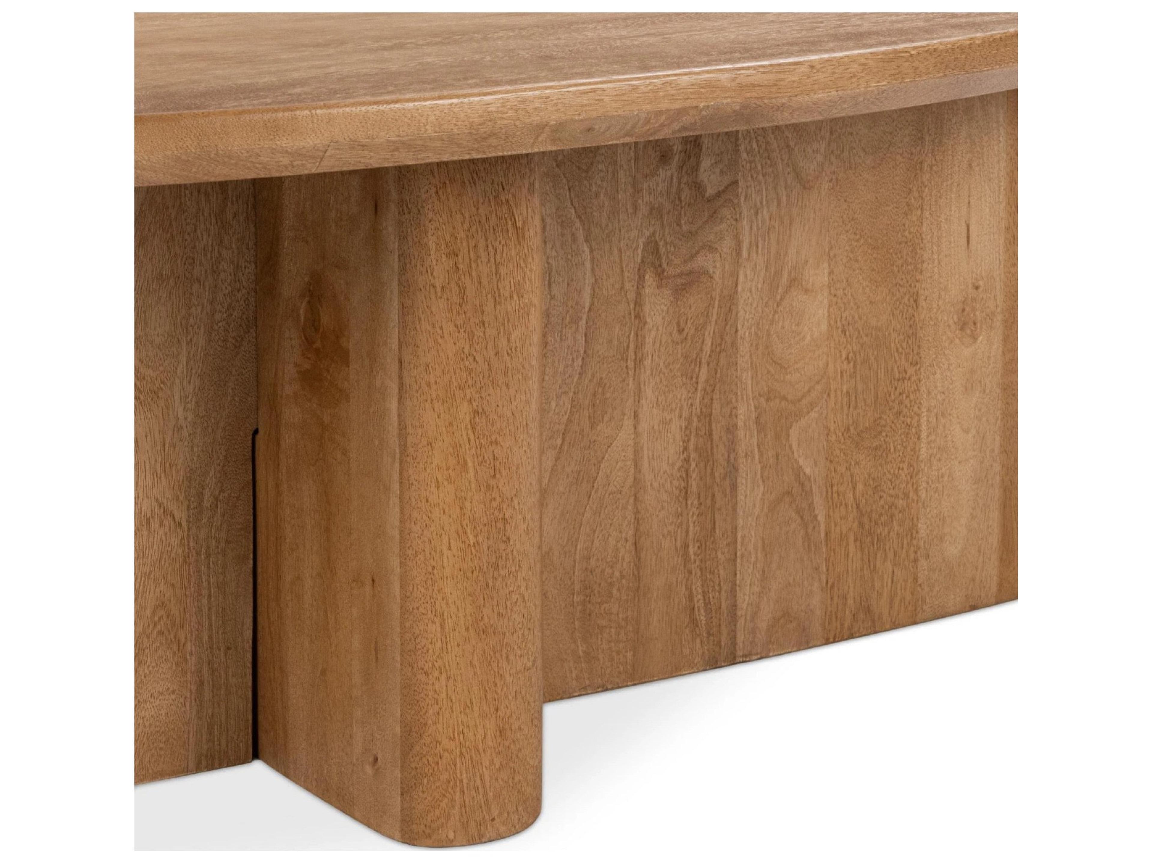 Classic Home Montengo Oval Wood Natural Maple Coffee Table