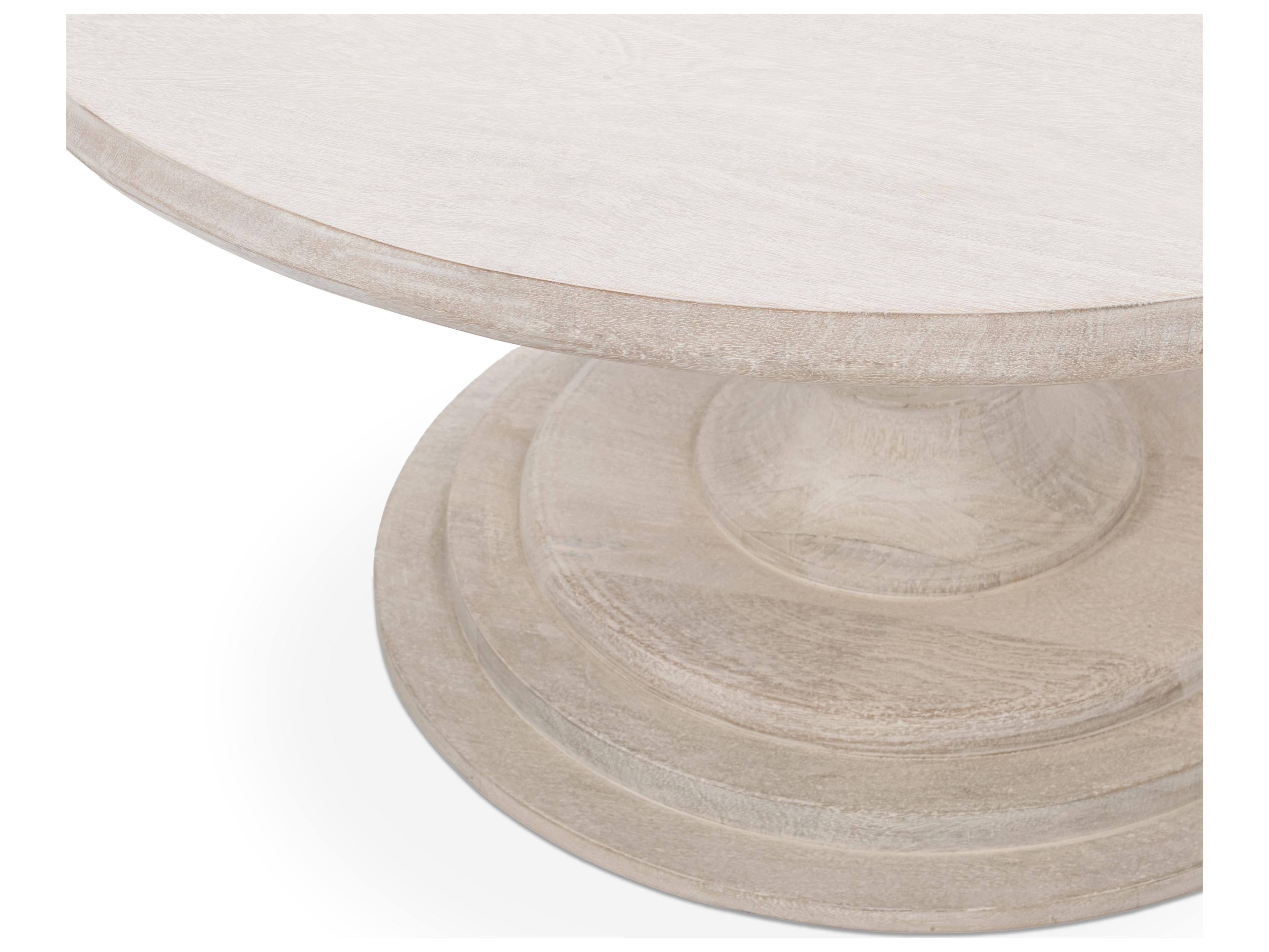 Classic Home Hera Round Creamwood Coffee Table