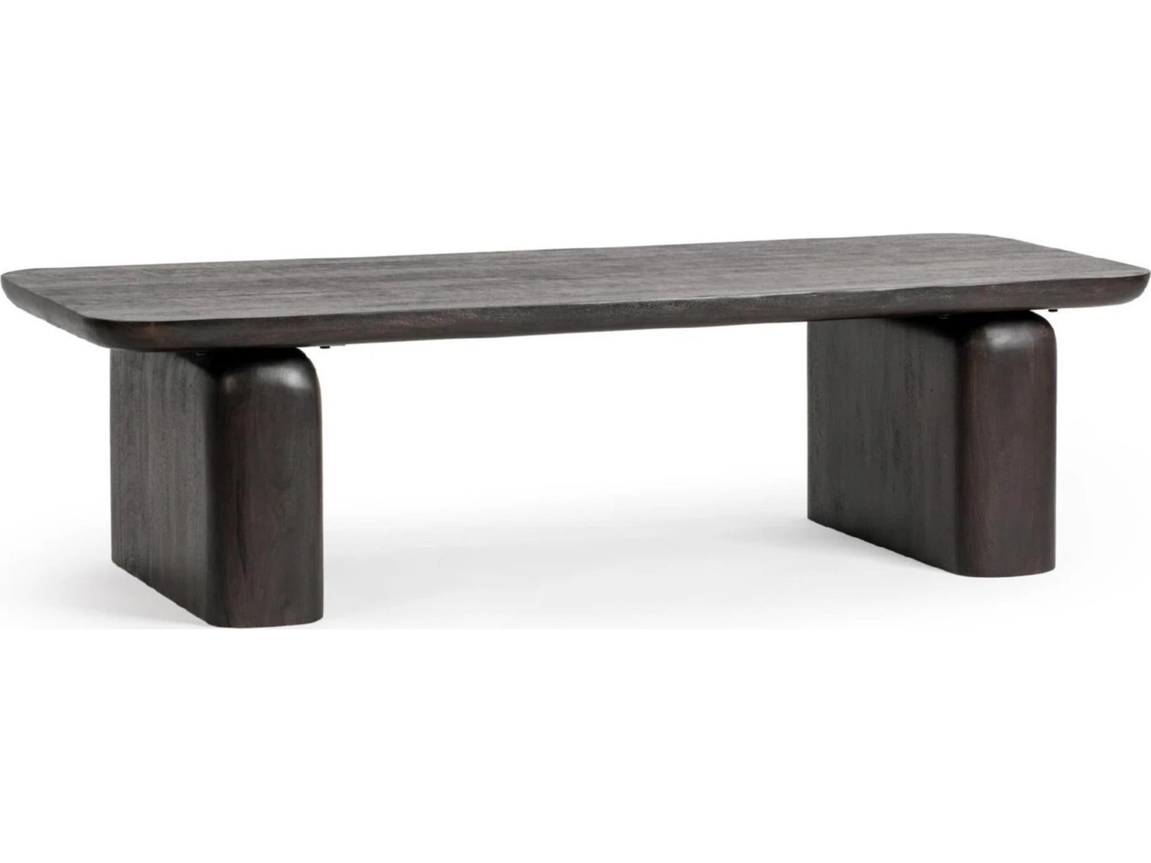 Chloe Truffle Roast Rectangular Wood Coffee Table
