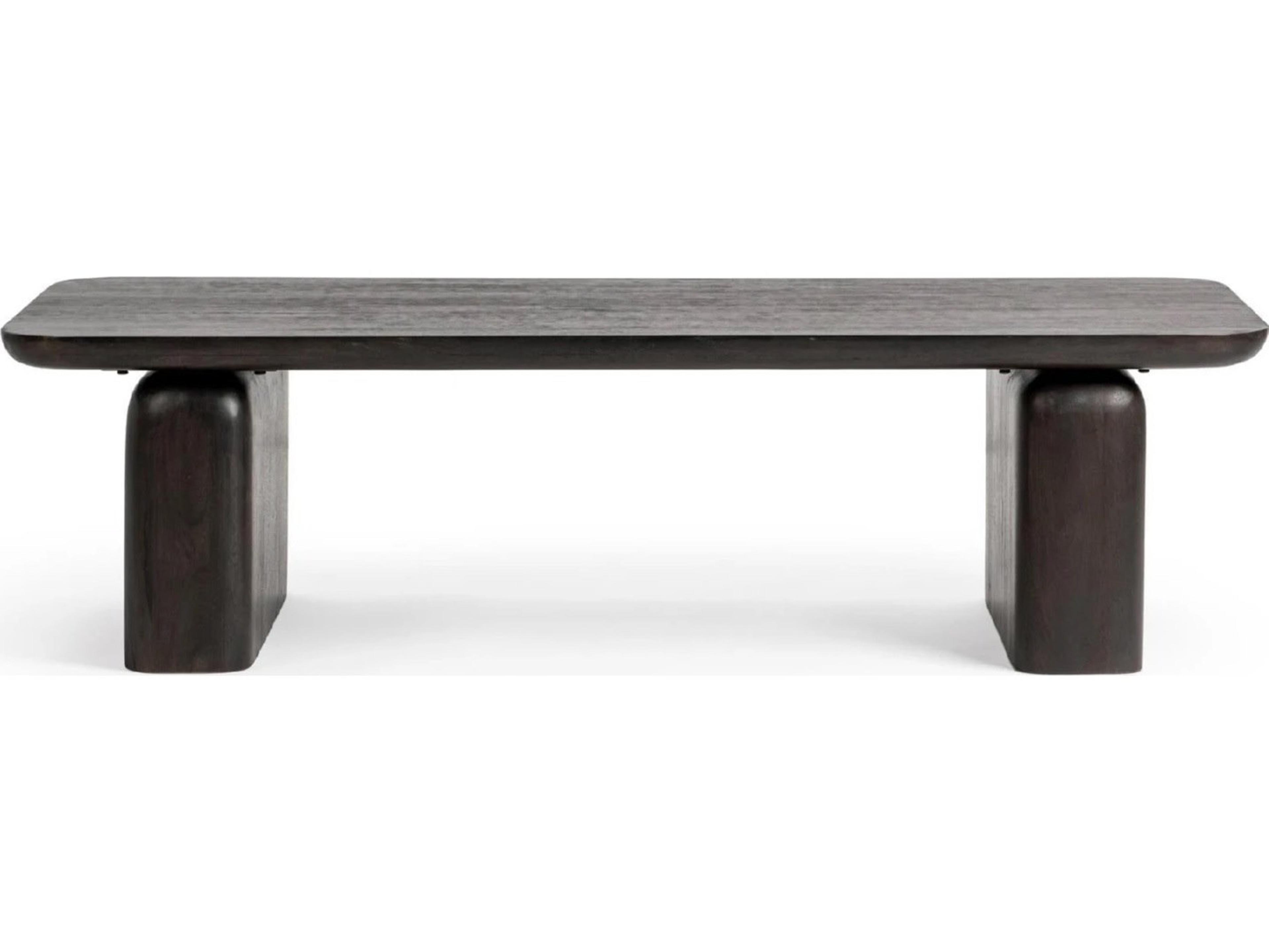 Classic Home Chloe Truffle Roast Rectangular Wood Coffee Table