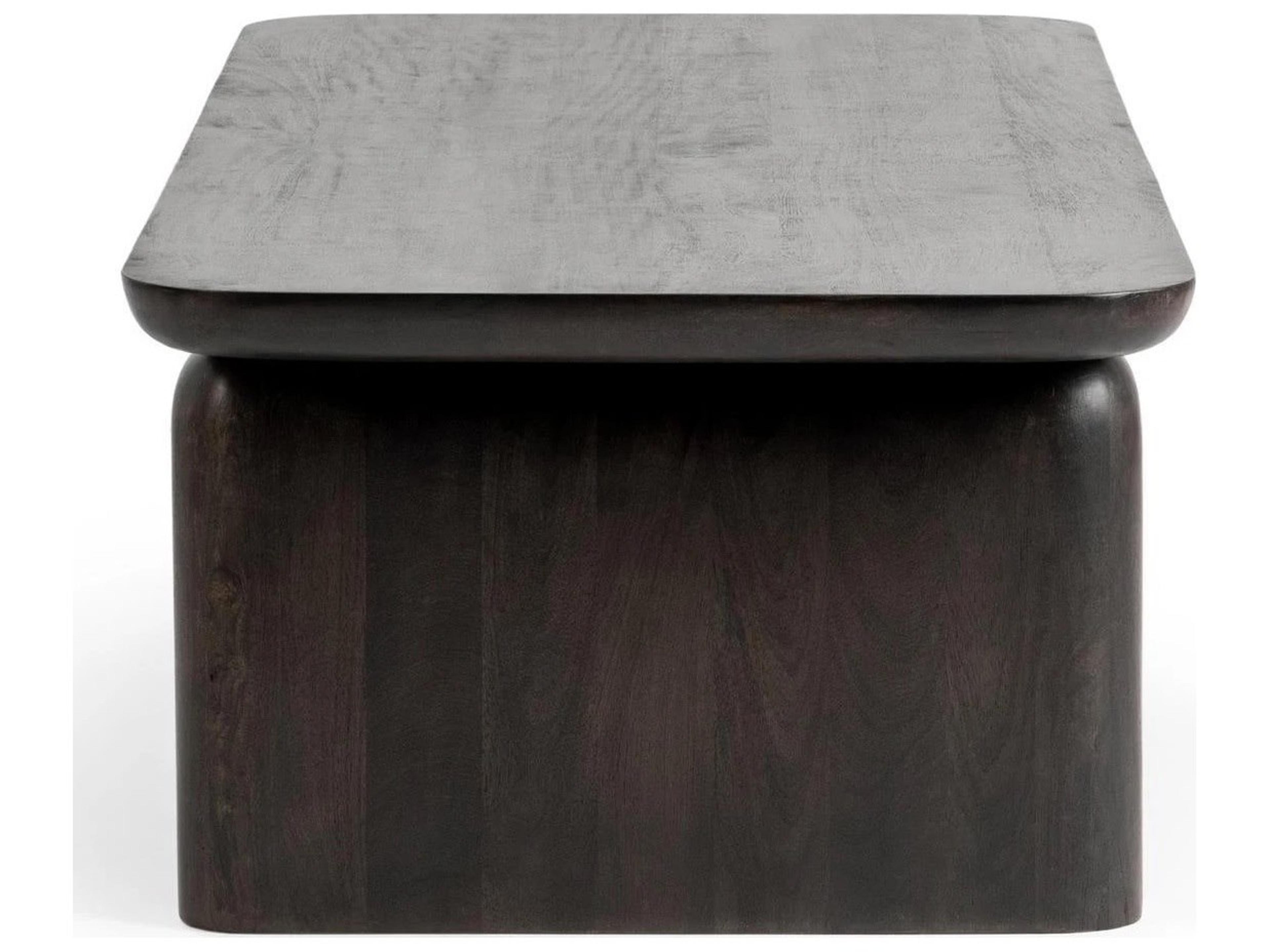 Classic Home Chloe Truffle Roast Rectangular Wood Coffee Table