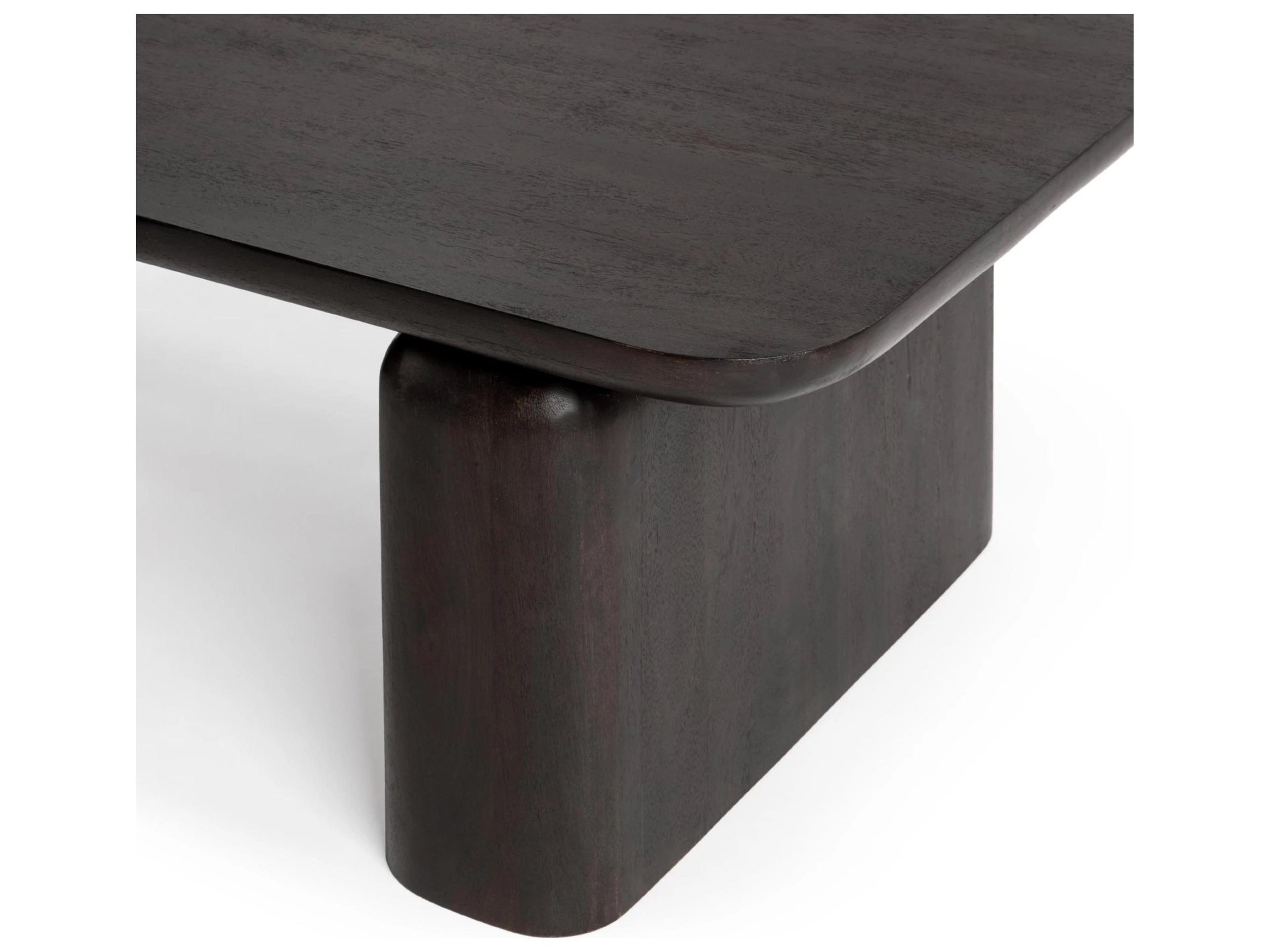 Classic Home Chloe Truffle Roast Rectangular Wood Coffee Table