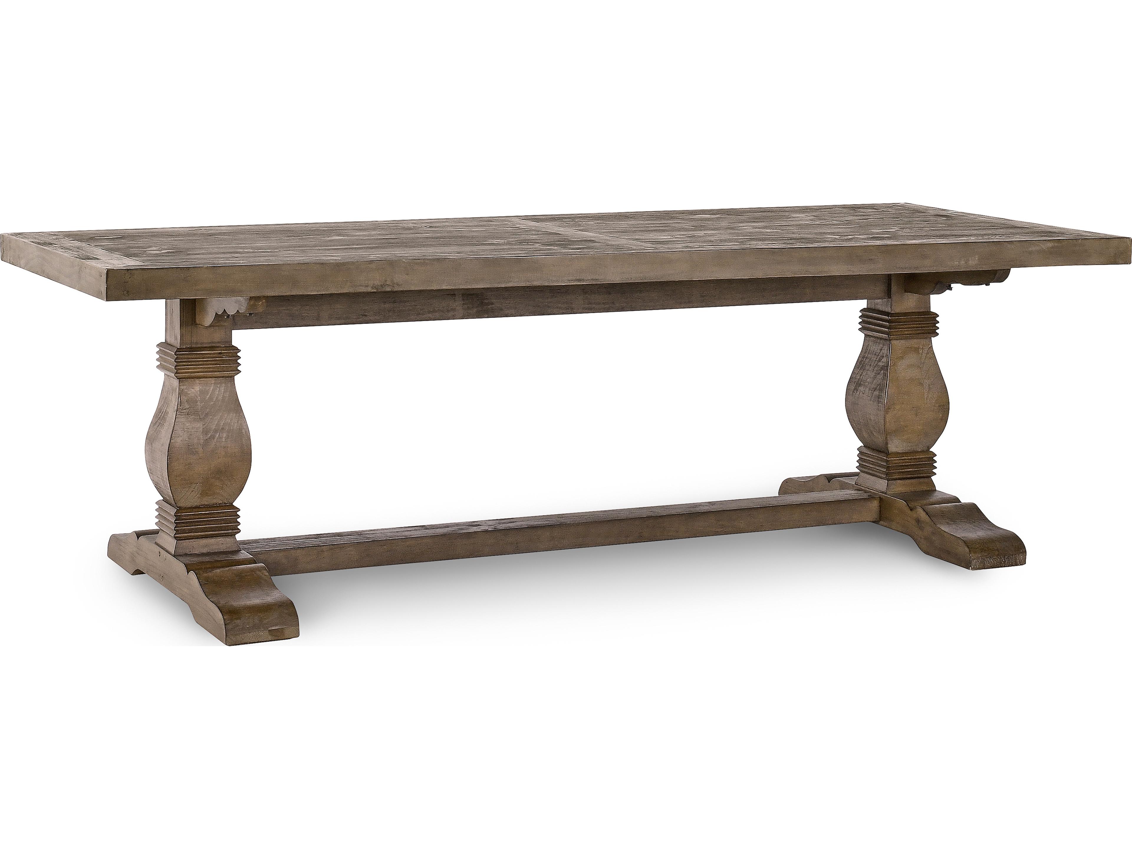 Caleb Rectangular Wood Distressed Brown Dining Table