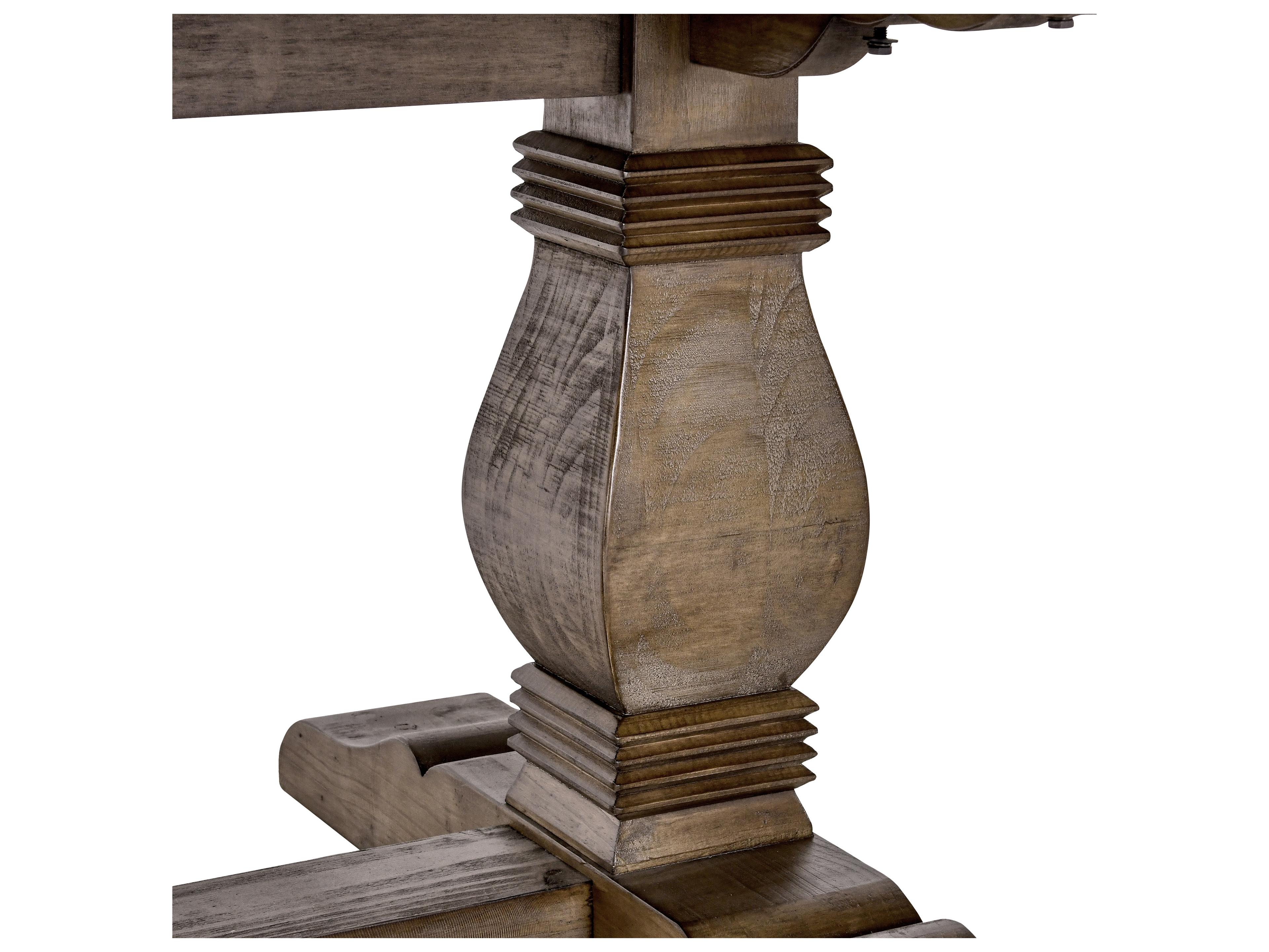 Classic Home Caleb Rectangular Wood Distressed Brown Dining Table