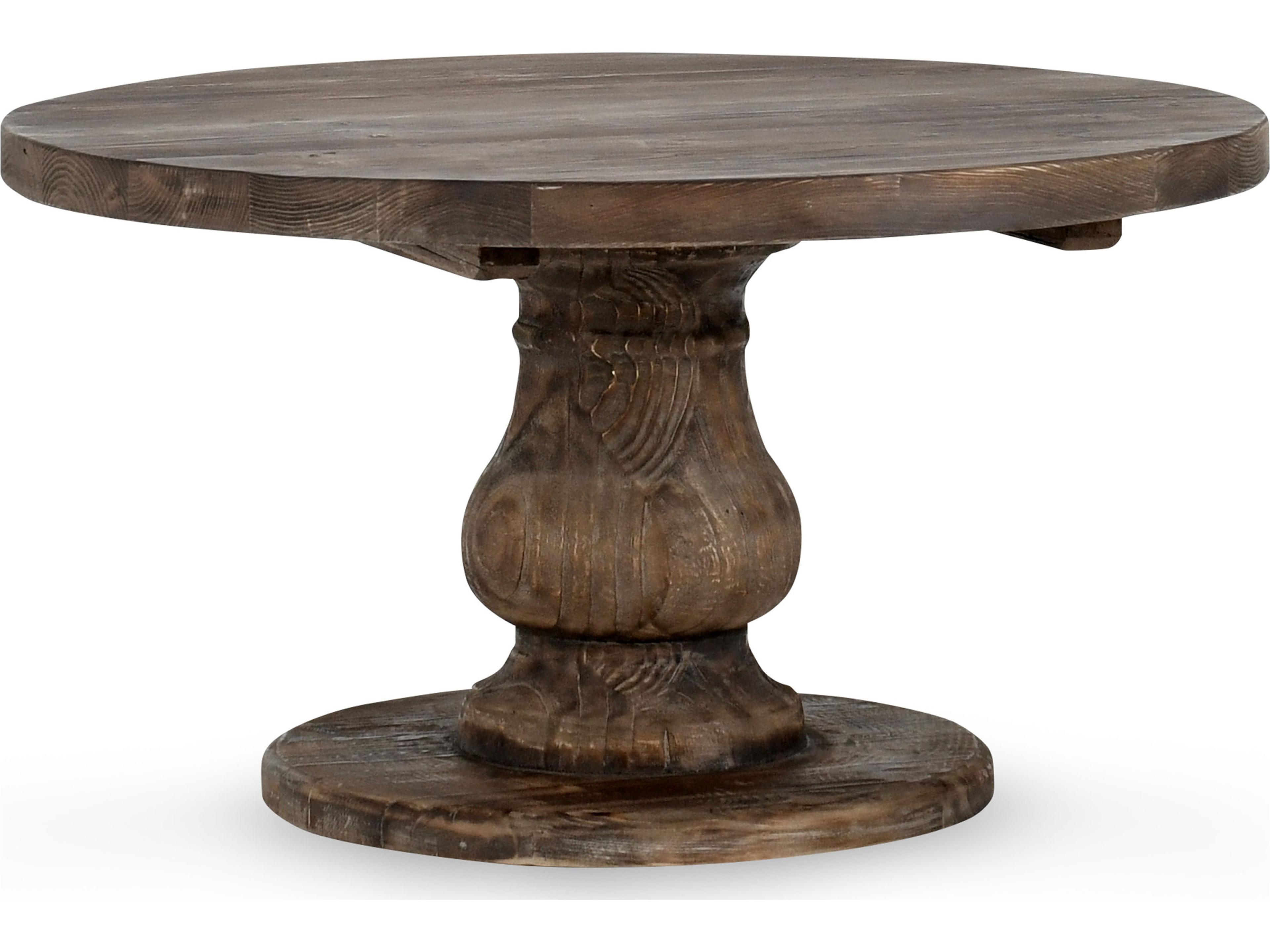 Biltmore Round Wood Rustic Brown Coffee Table