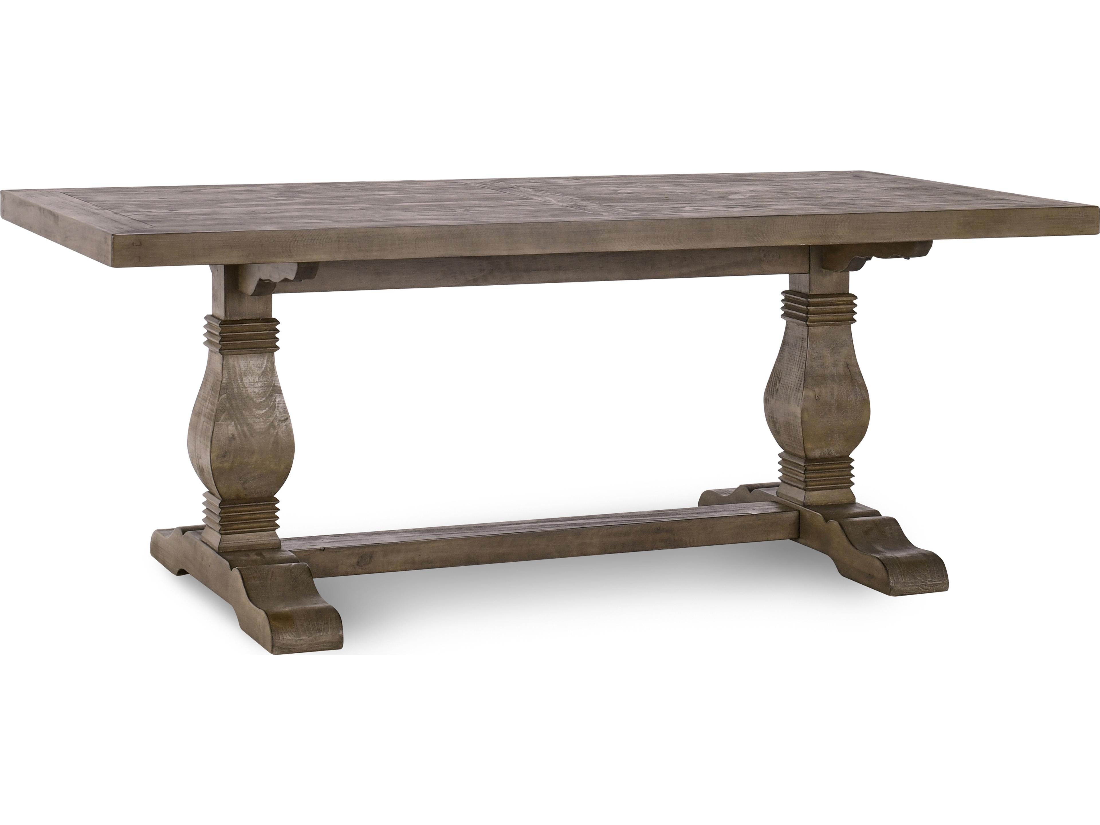 Caleb Rectangular Wood Distressed Brown Dining Table