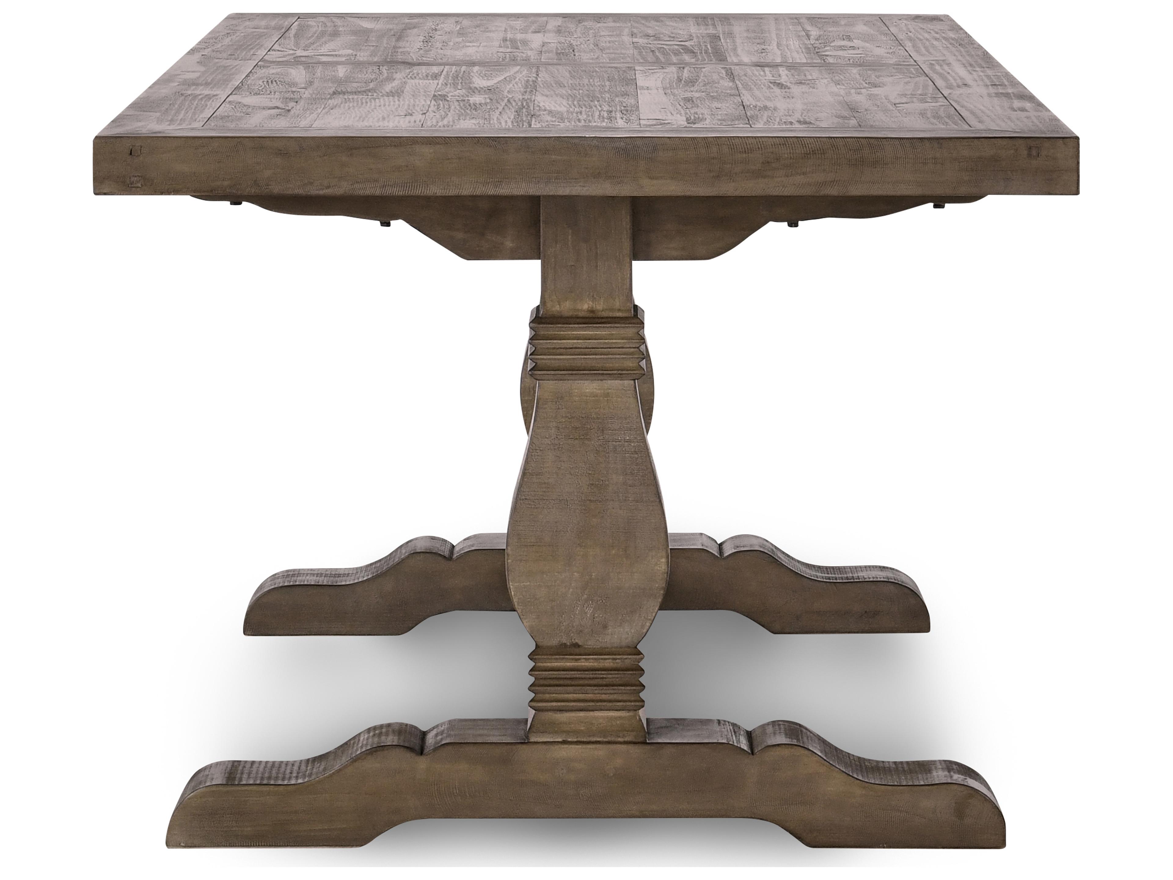Classic Home Caleb Rectangular Wood Distressed Brown Dining Table