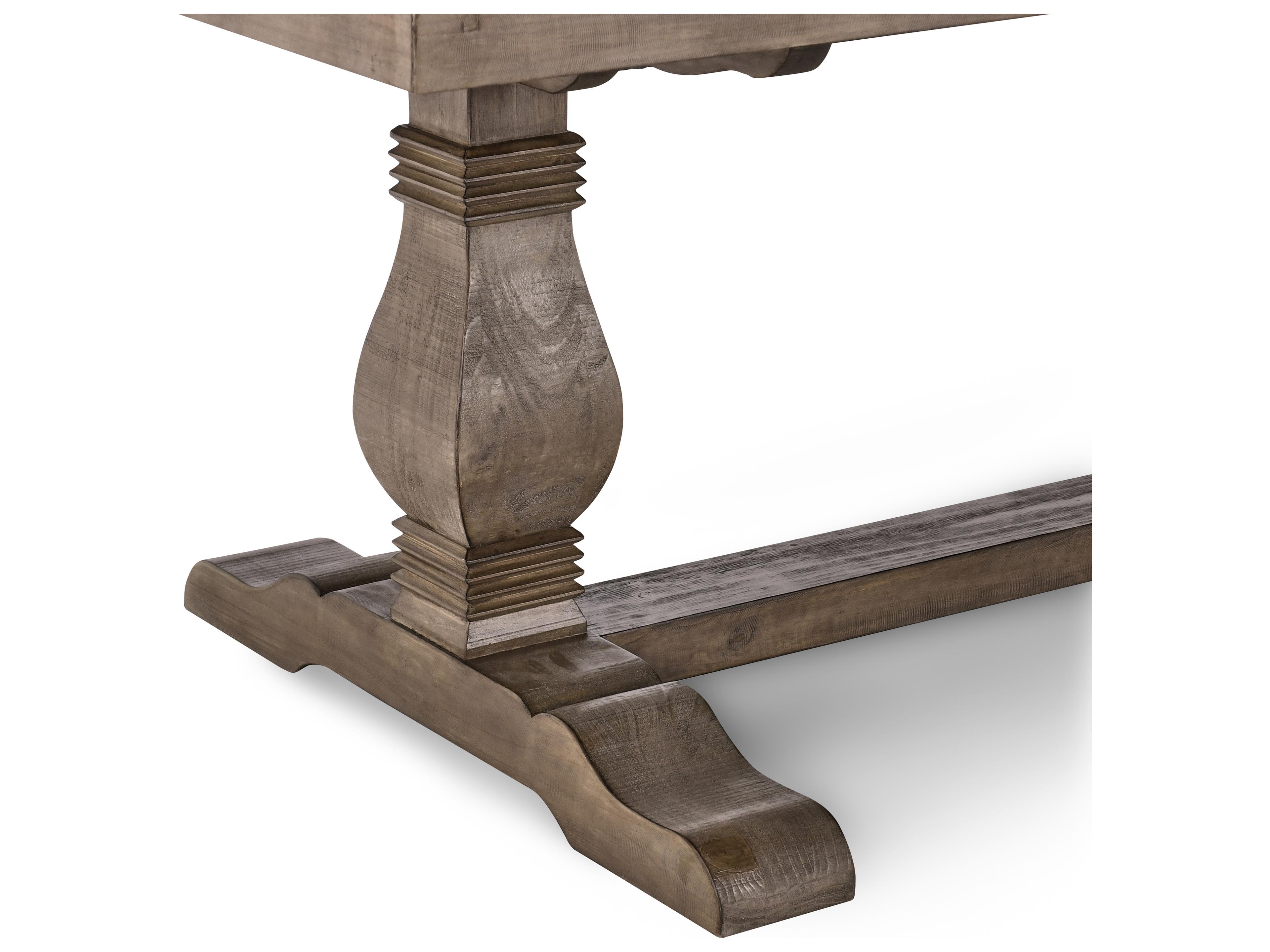 Classic Home Caleb Rectangular Wood Distressed Brown Dining Table