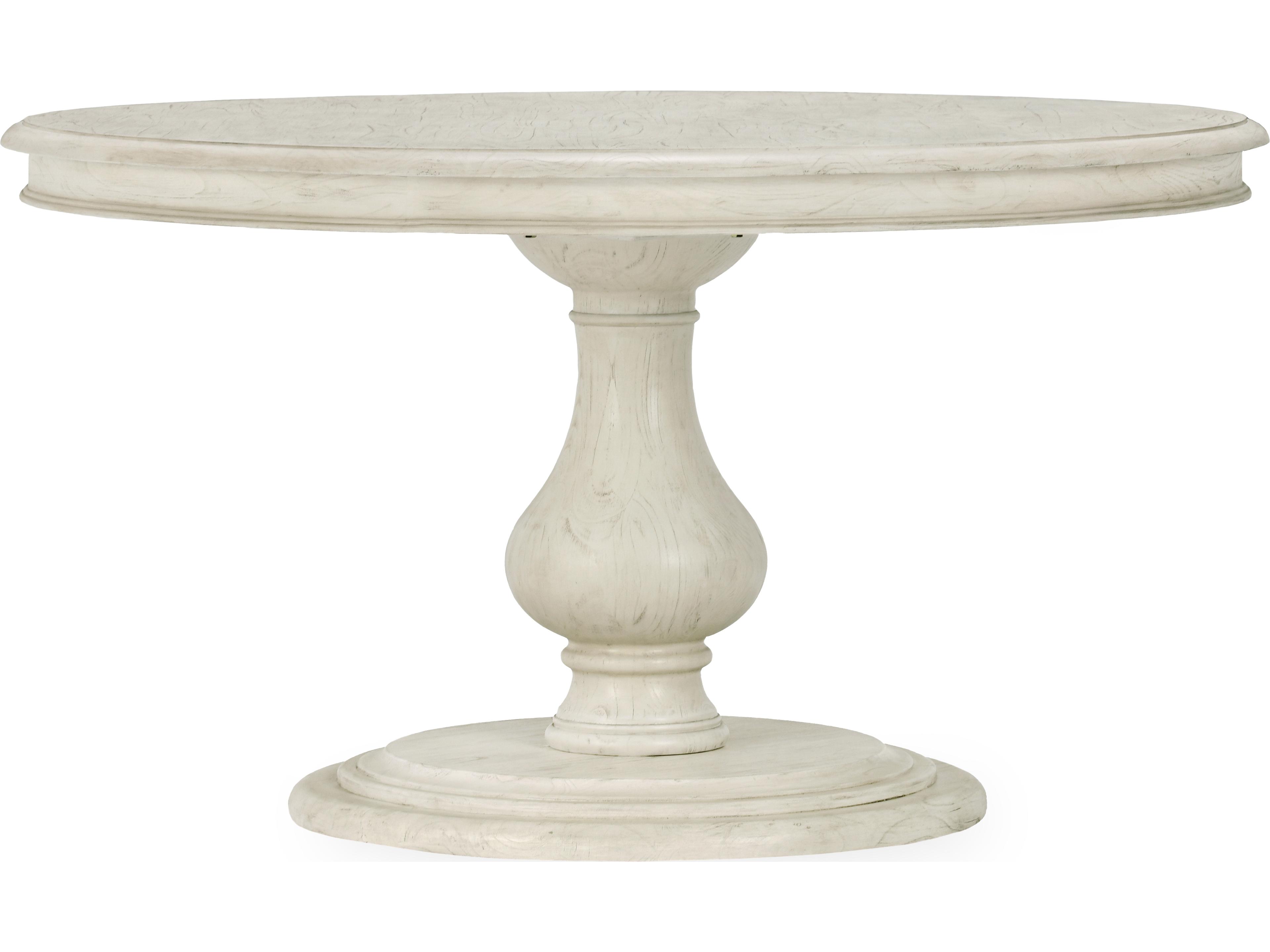Adrienne Round Wood Antique White Dining Table