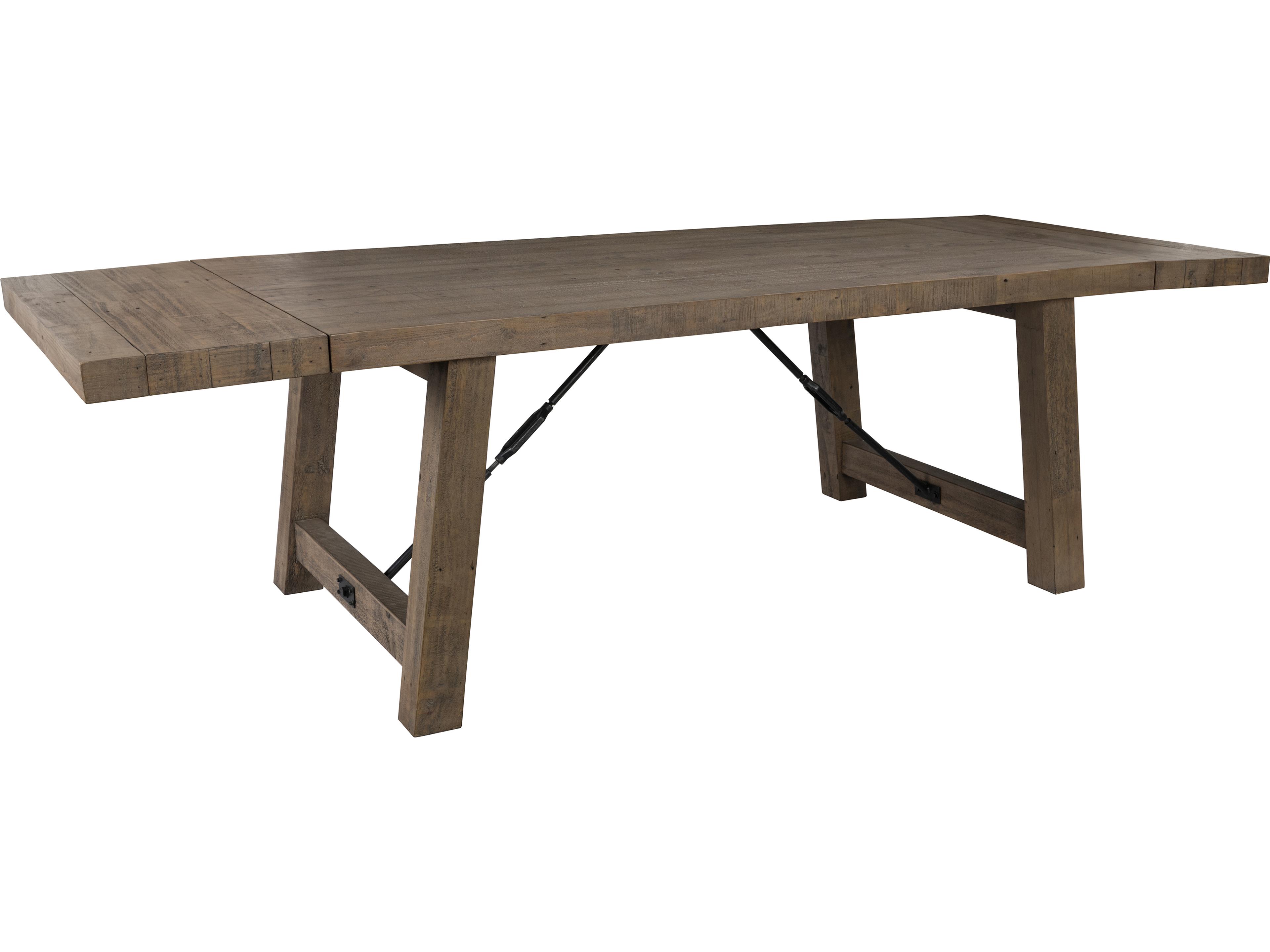 Tuscany Rectangular Wood Distressed Brown Dining Table