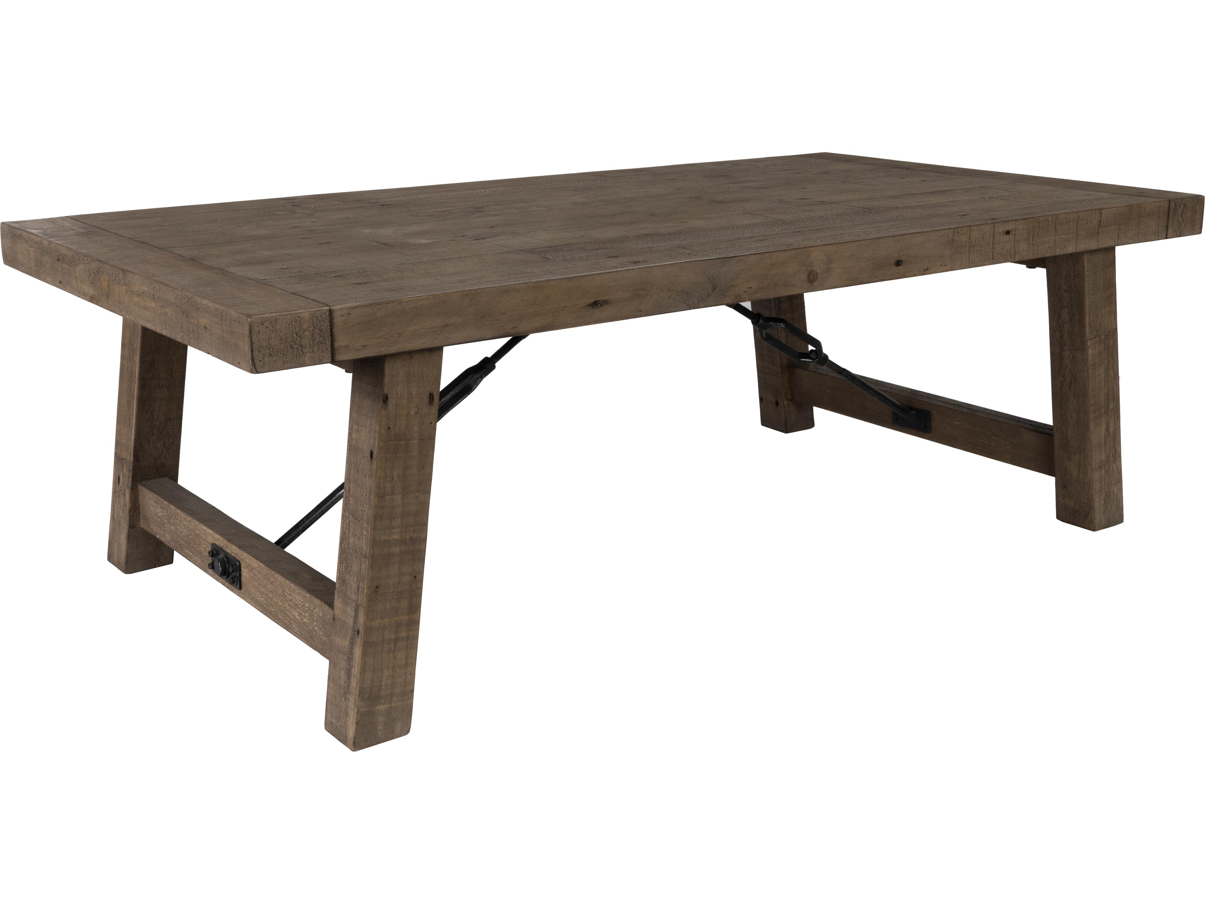 Tuscany Rectangular Wood Distressed Brown Coffee Table