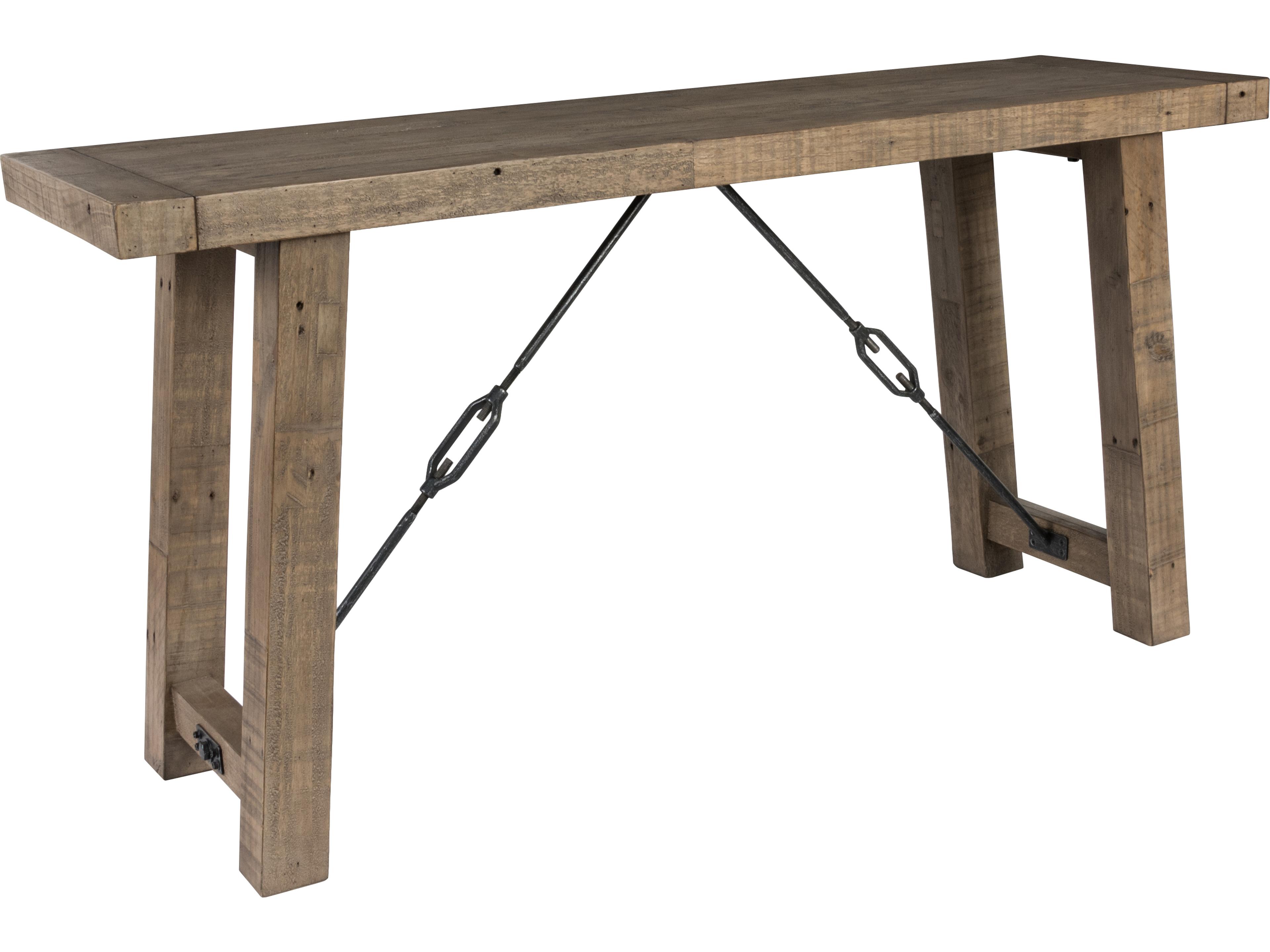 Tuscany Rectangular Wood Distressed Brown Console Table