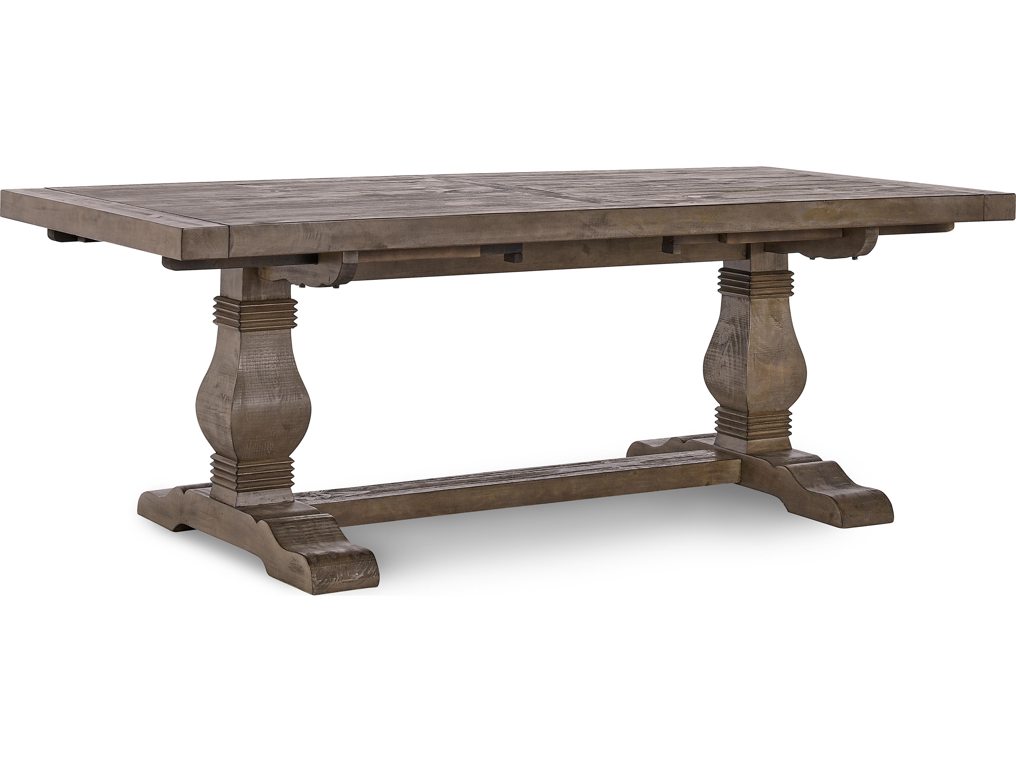 Caleb Rectangular Wood Distressed Brown Dining Table
