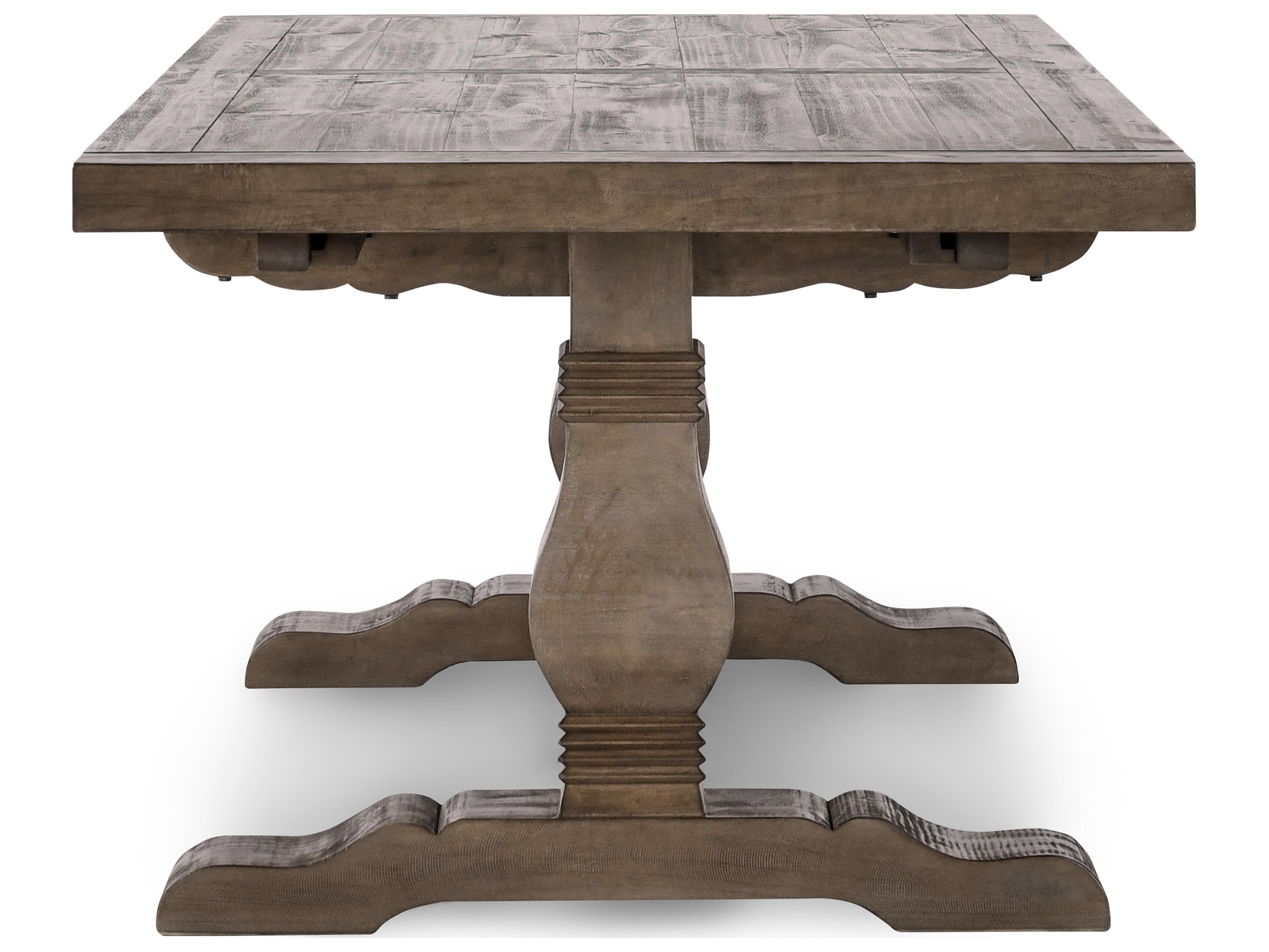 Classic Home Caleb Rectangular Wood Distressed Brown Dining Table