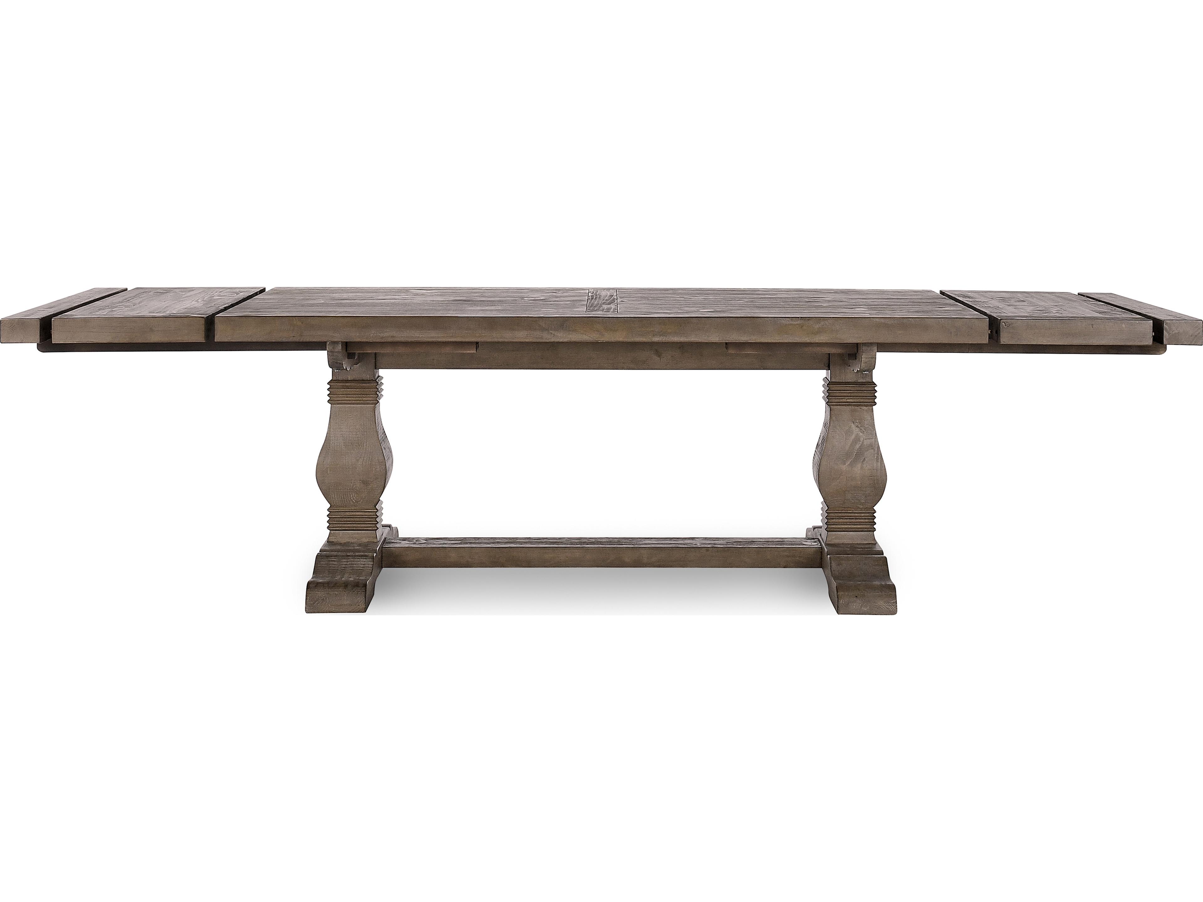 Classic Home Caleb Rectangular Wood Distressed Brown Dining Table