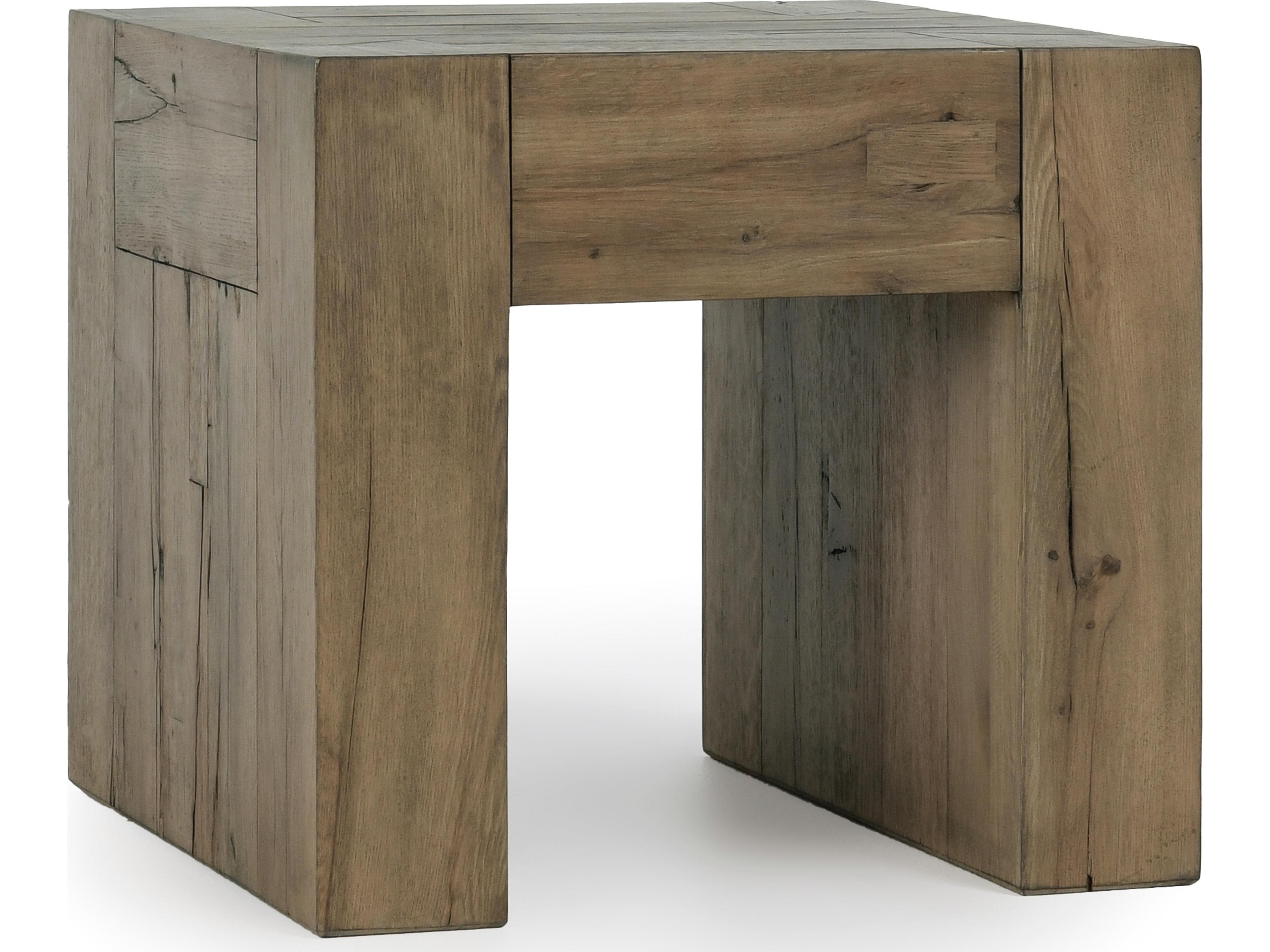 Classic Home Bristol Square Wood Brown End Table