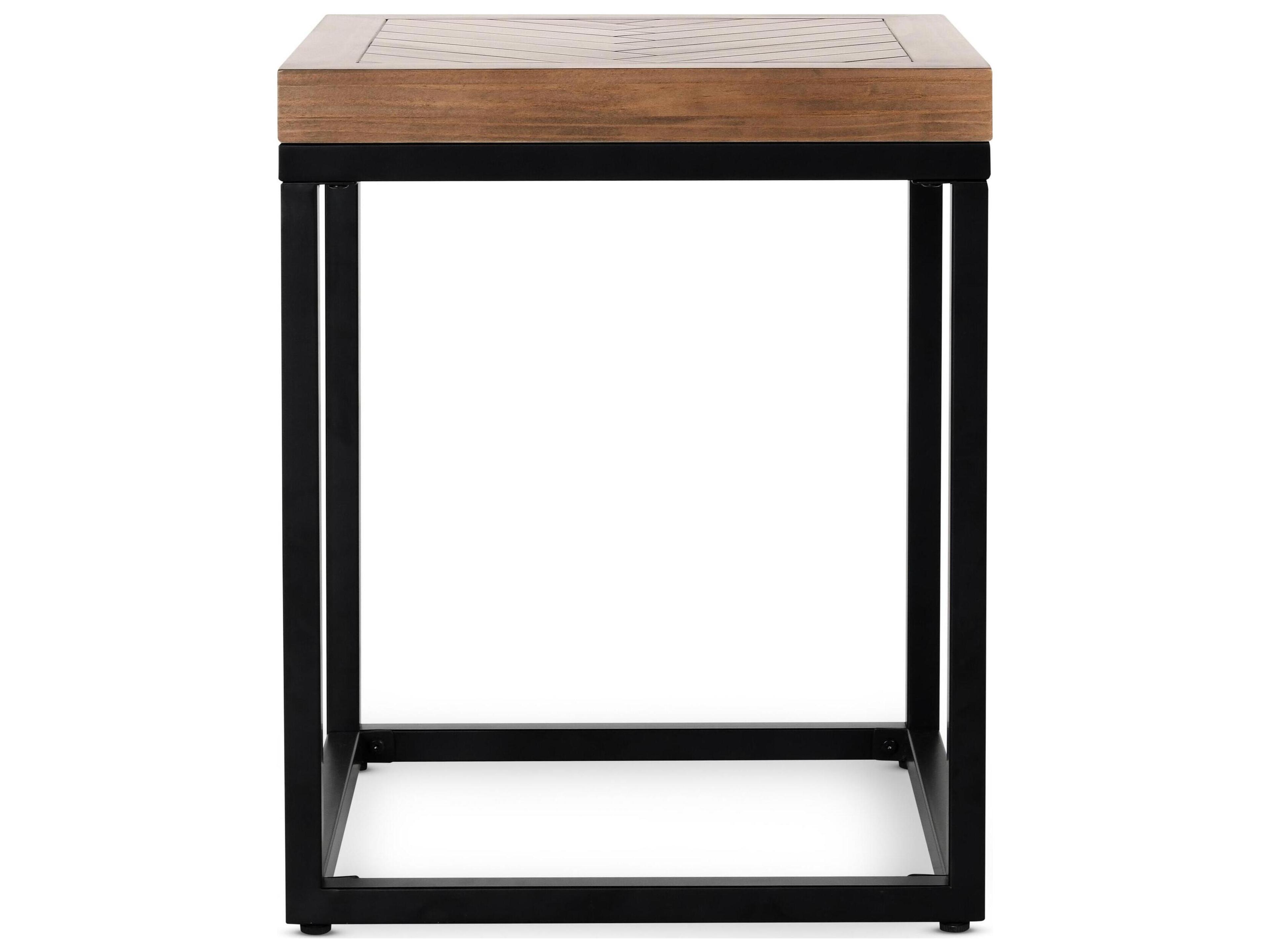 Chantel Square Wood Brown Top End Table
