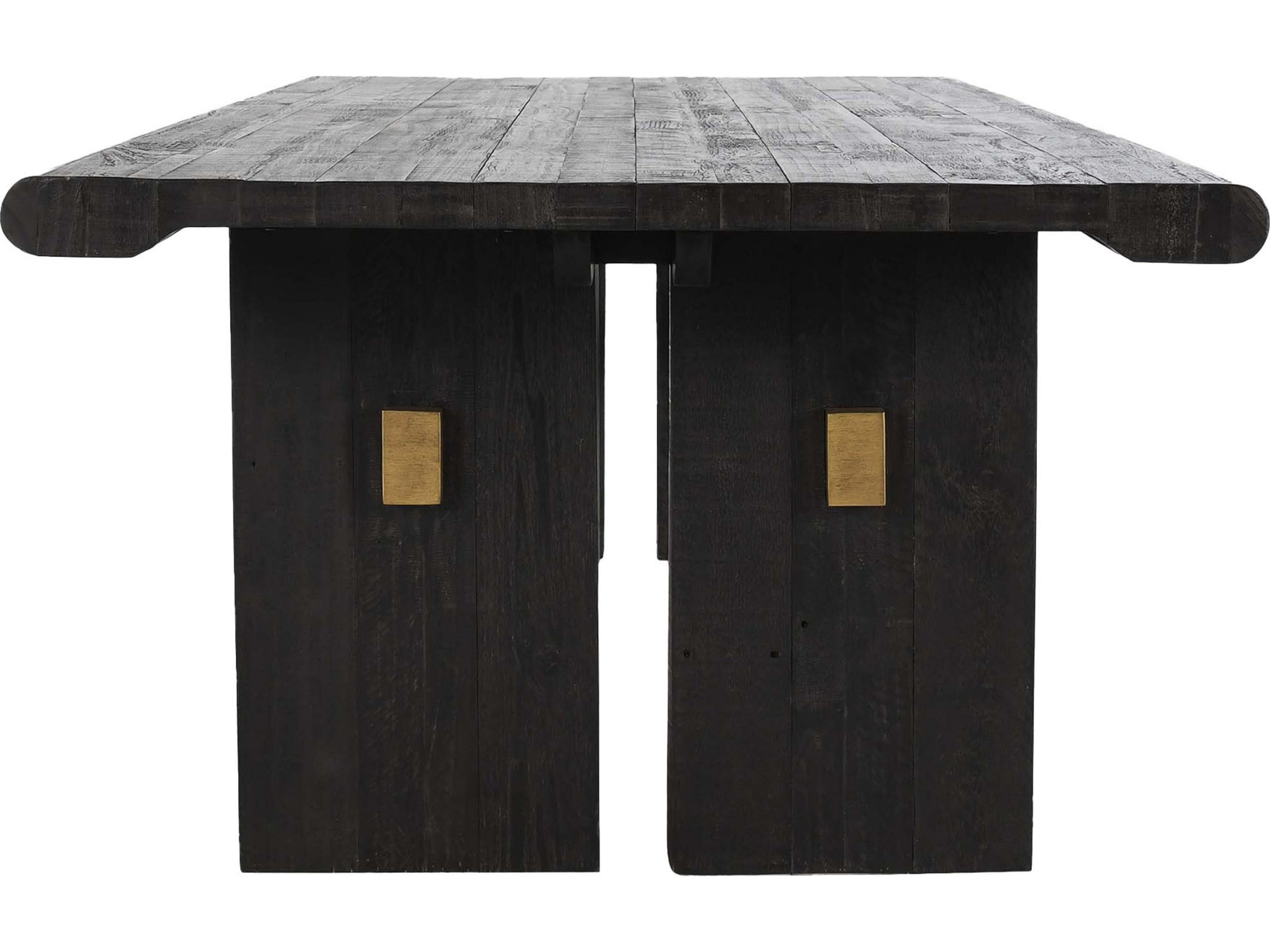 Classic Home Larson Rectangular Wood Black Dining Table