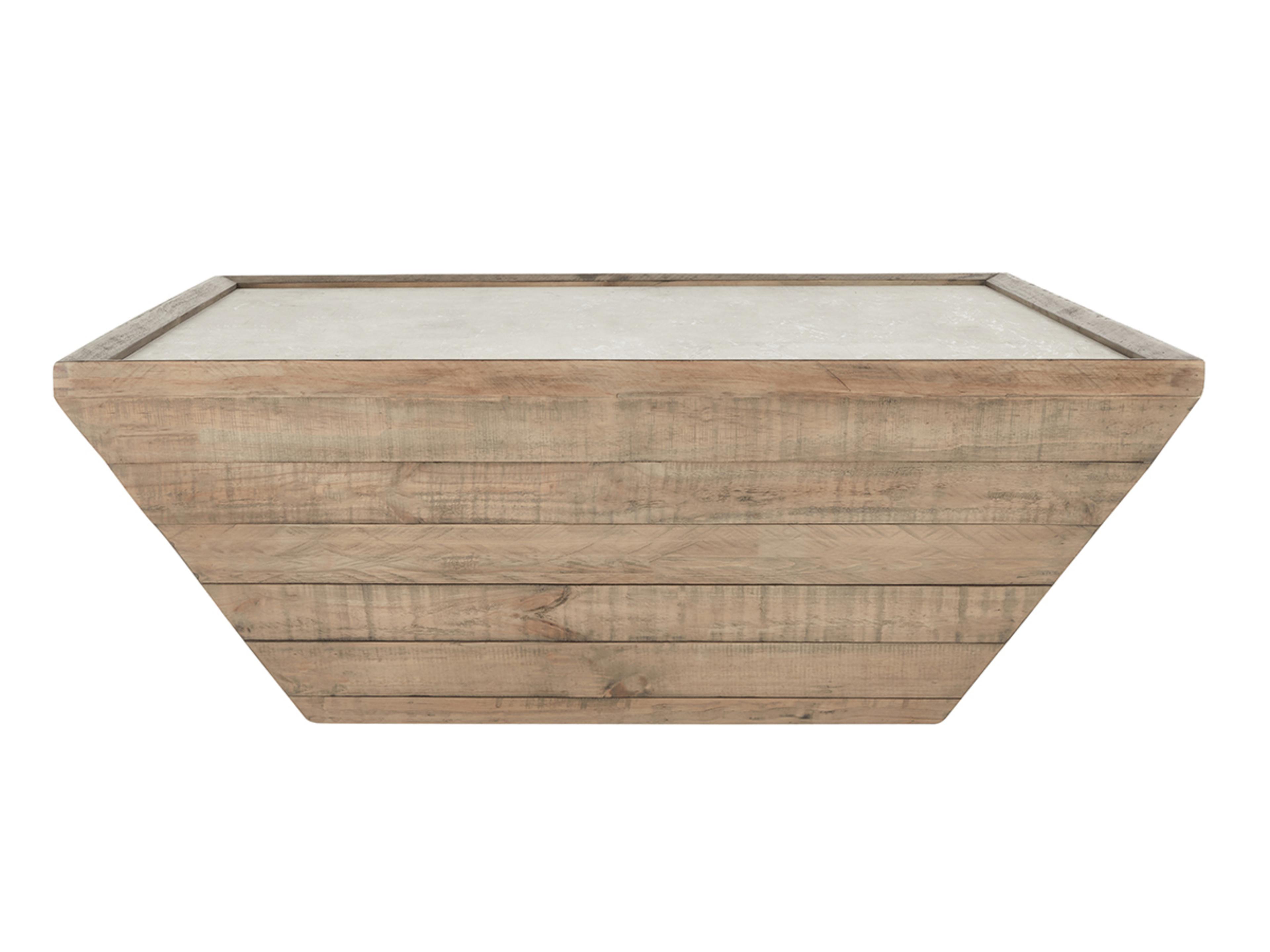 Dalton Rectangular Wood Natural antique White Coffee Table