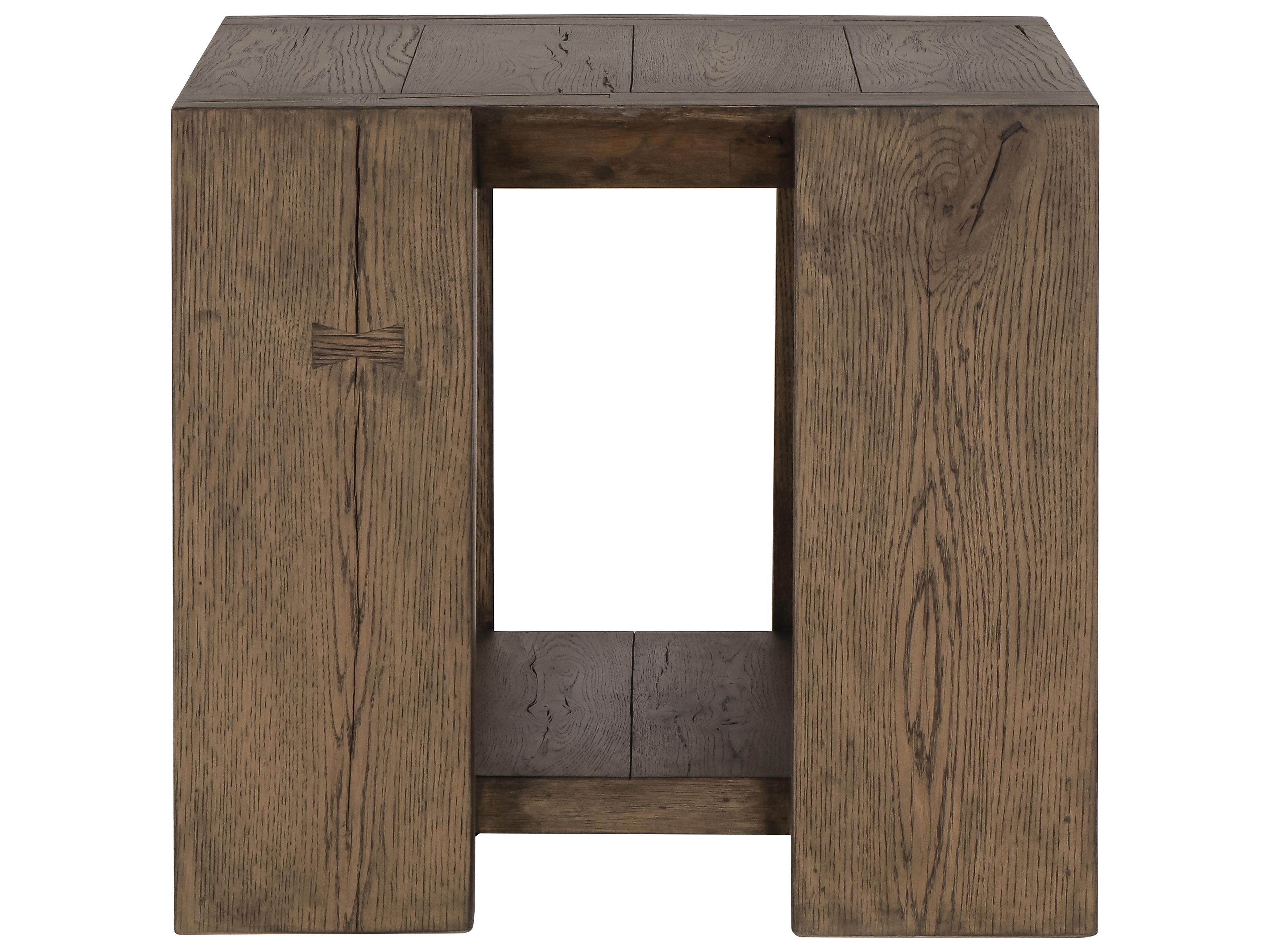 Classic Home Troy Square Wood Brown End Table
