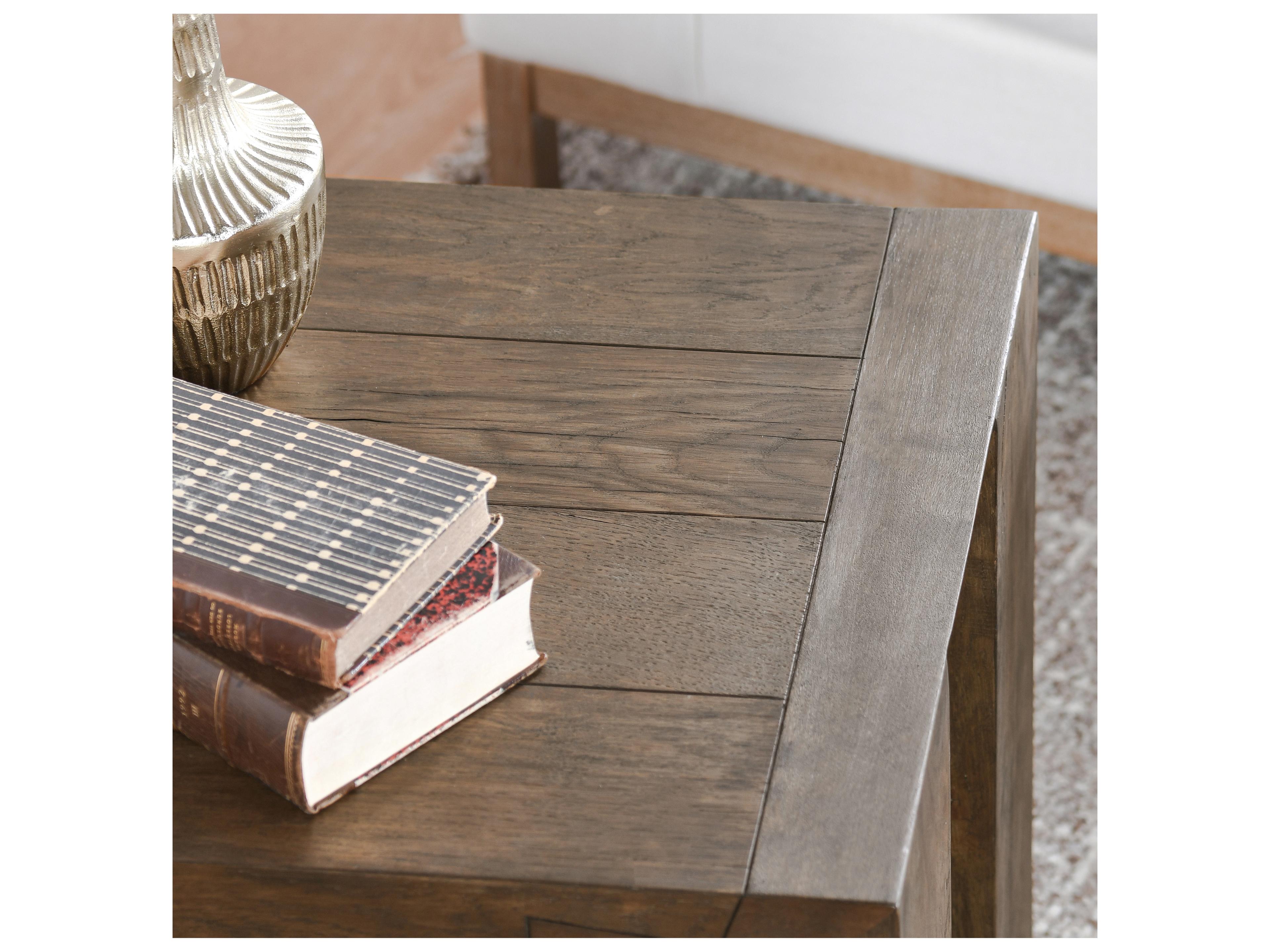 Classic Home Troy Square Wood Brown End Table