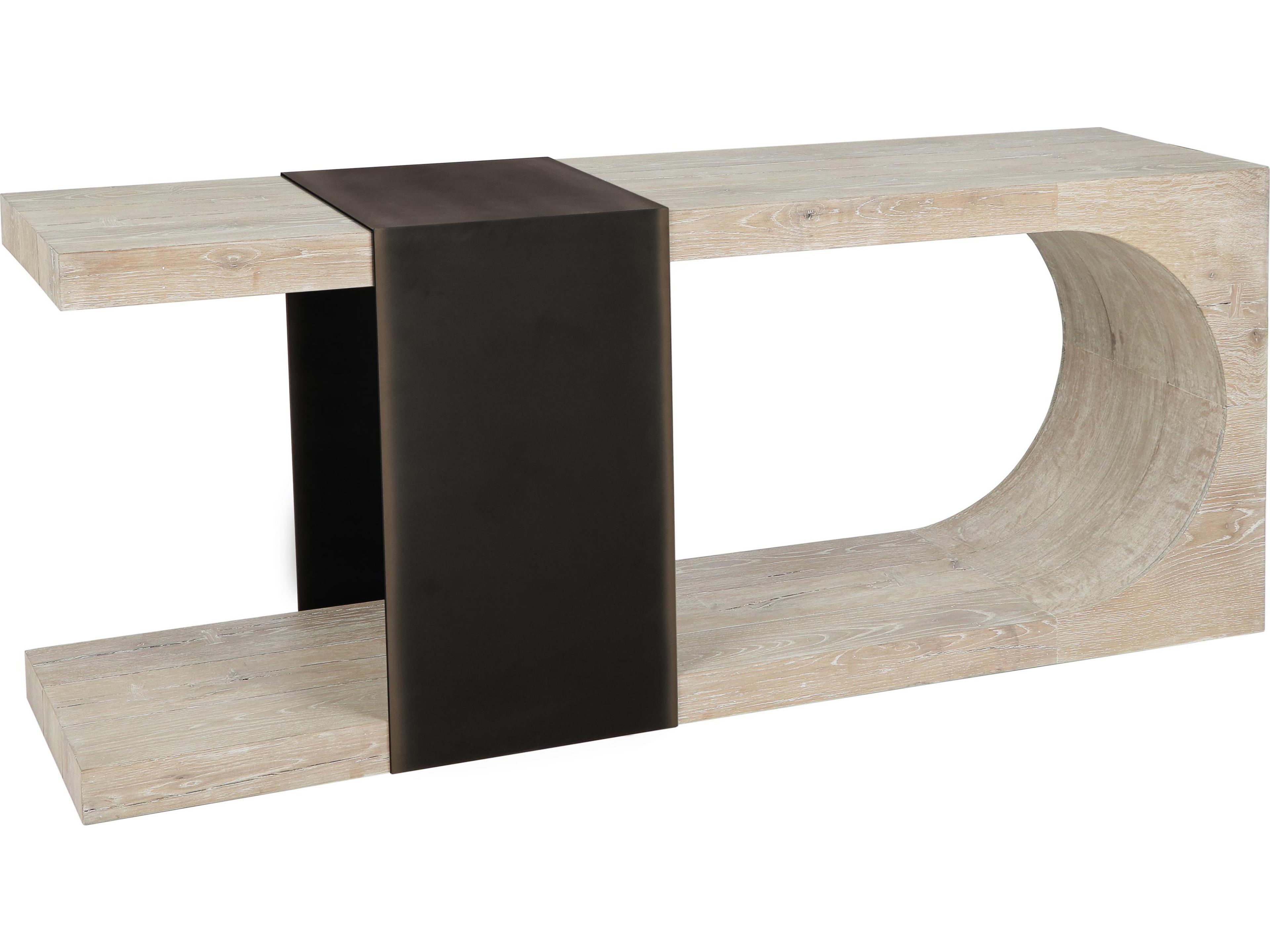 Danica Rectangular Wood White Console Table