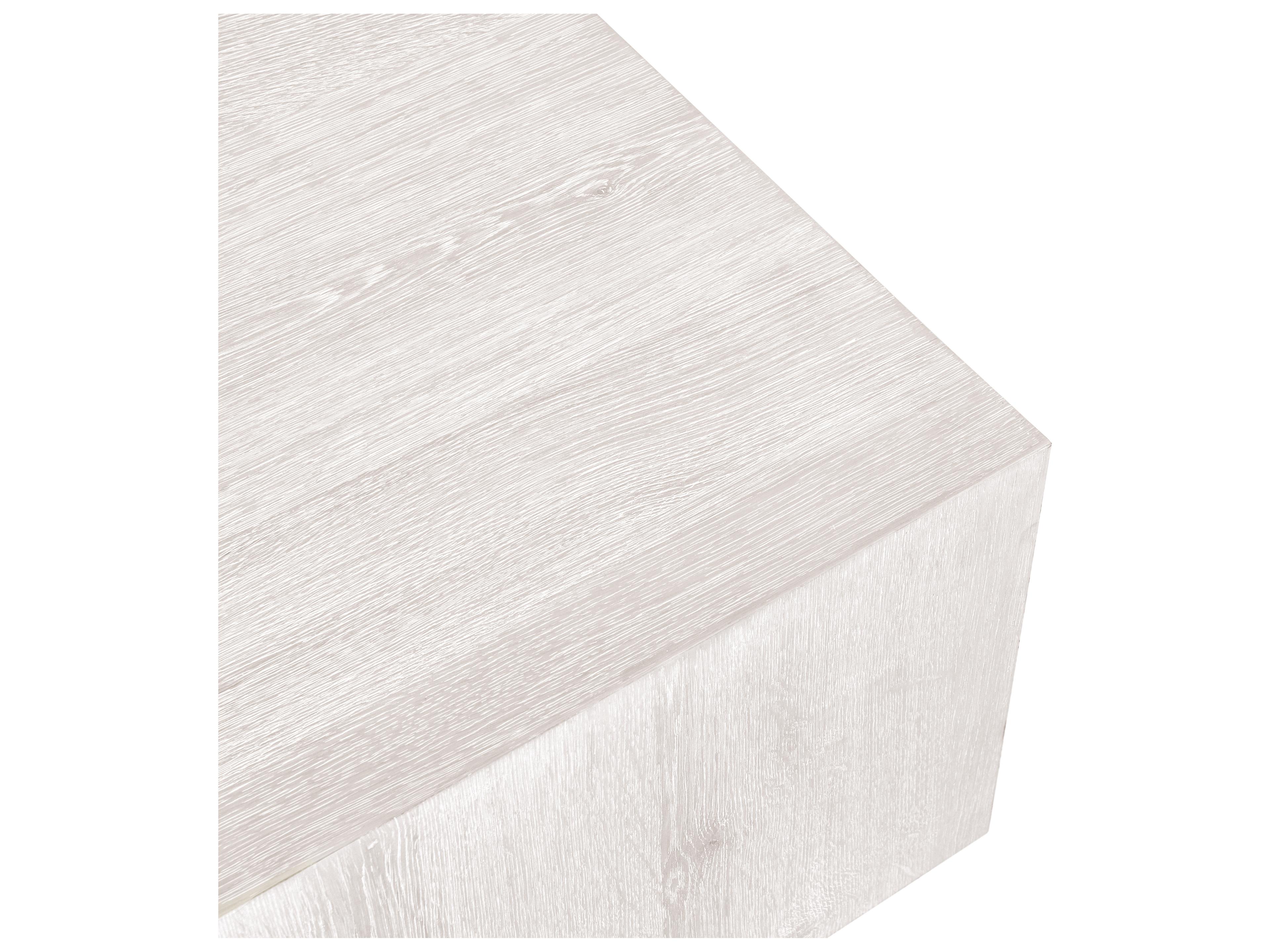 Classic Home Layne Rectangular Wood White Wash Coffee Table