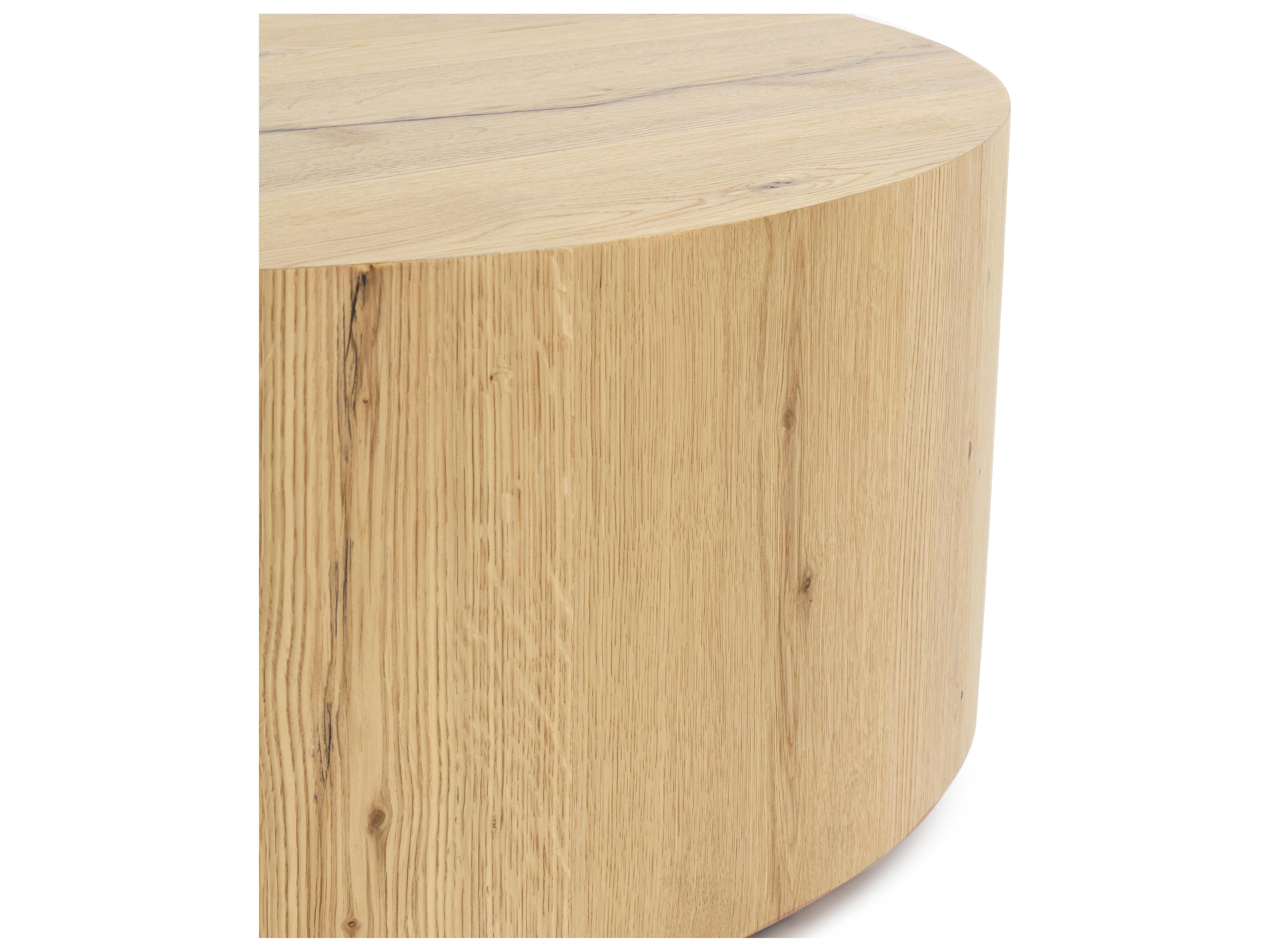 Classic Home Layne Oval Wood Natural Coffee Table