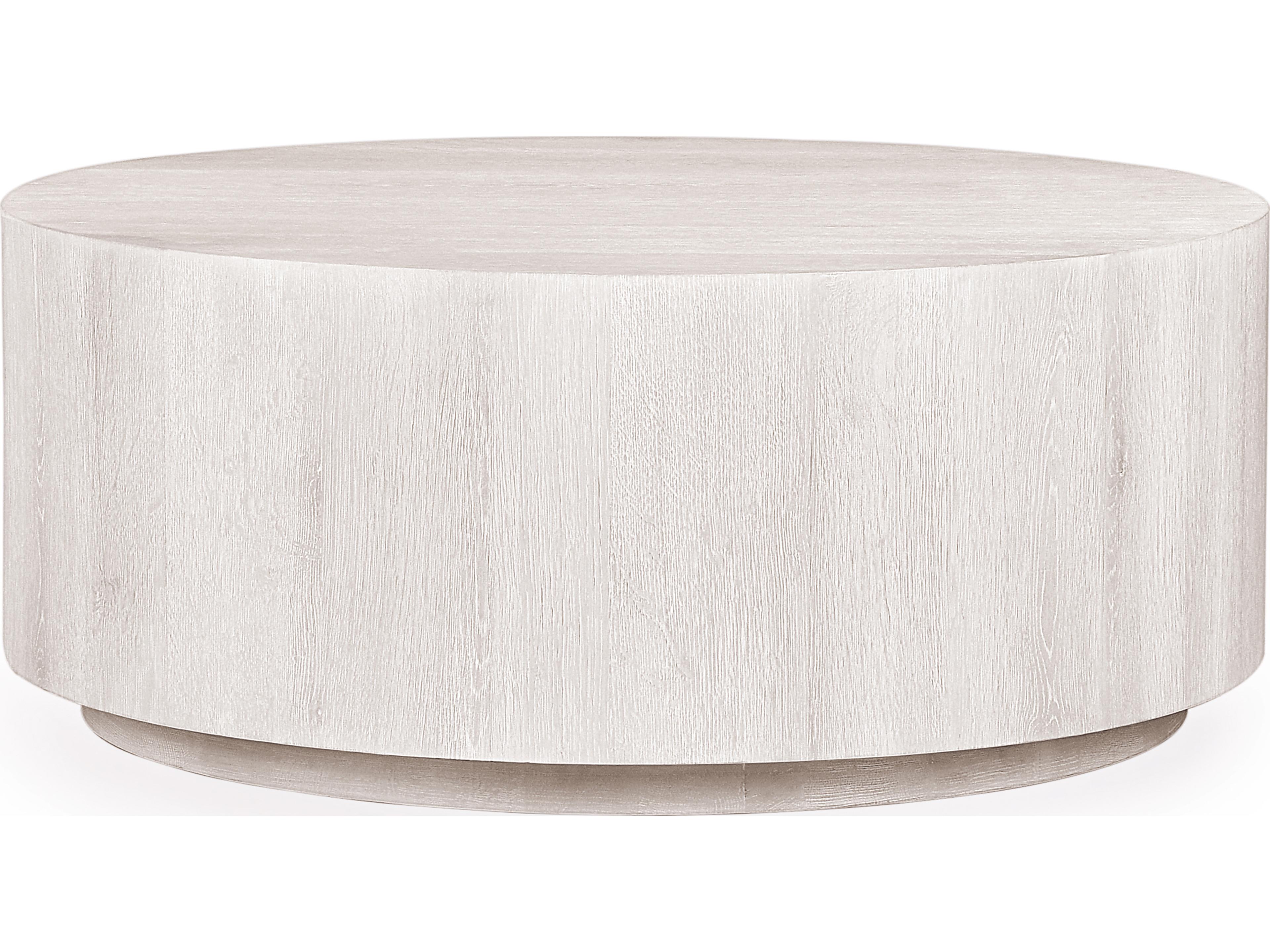 Layne Round Wood White Wash Coffee Table