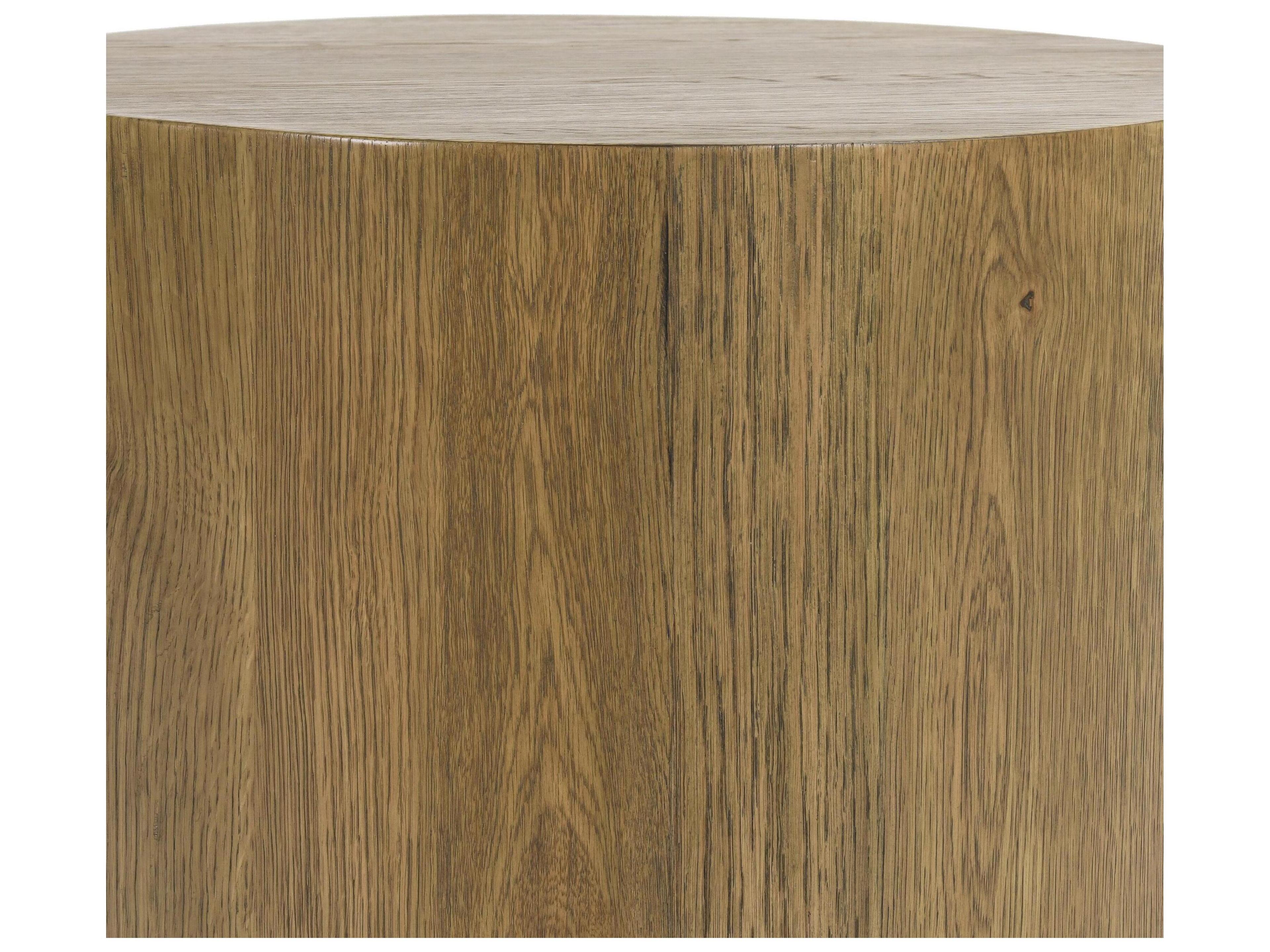 Classic Home Layne Round Wood Light Brown End Table