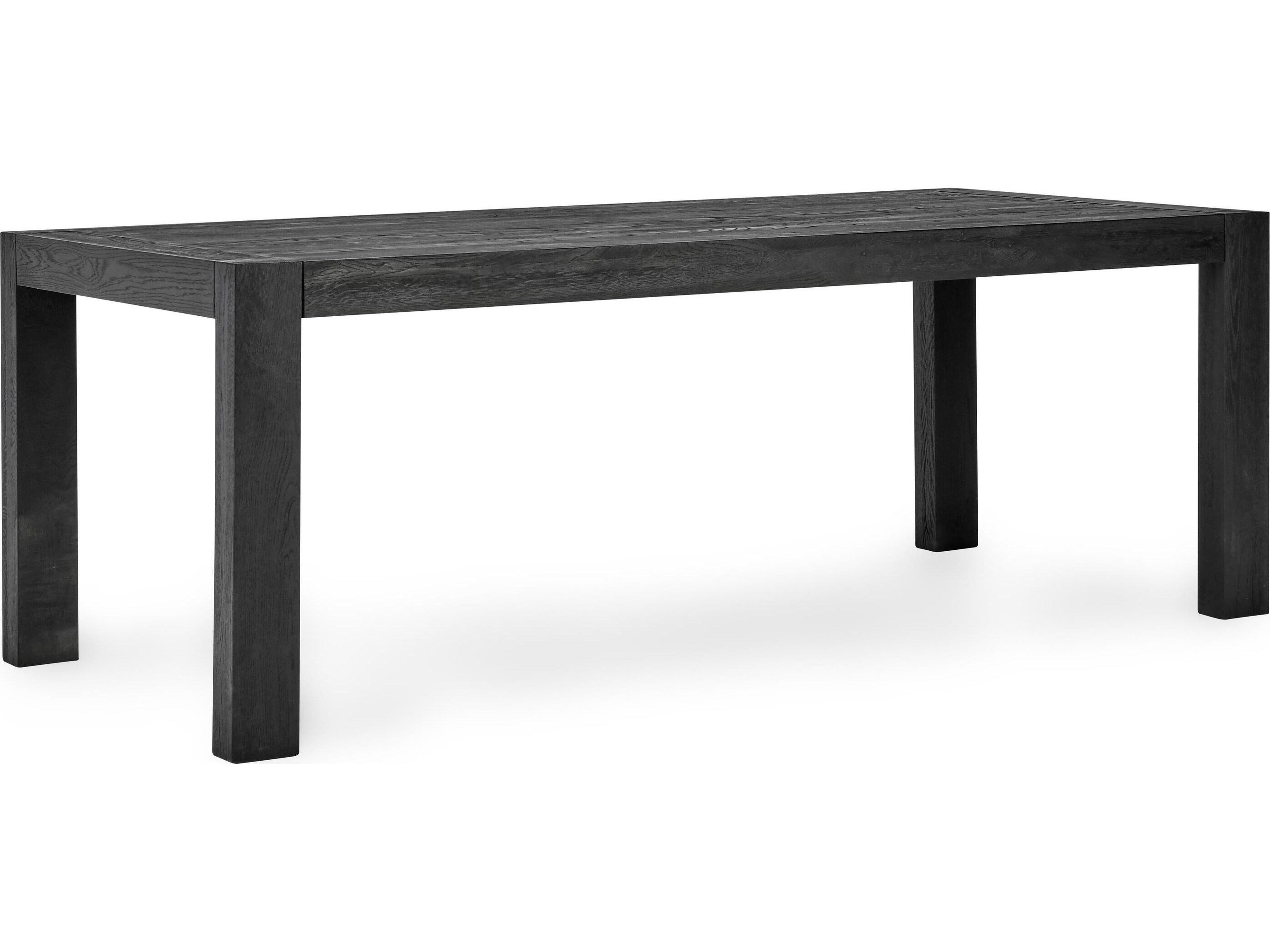 Parsons Rectangular Wood Matte Black Dining Table