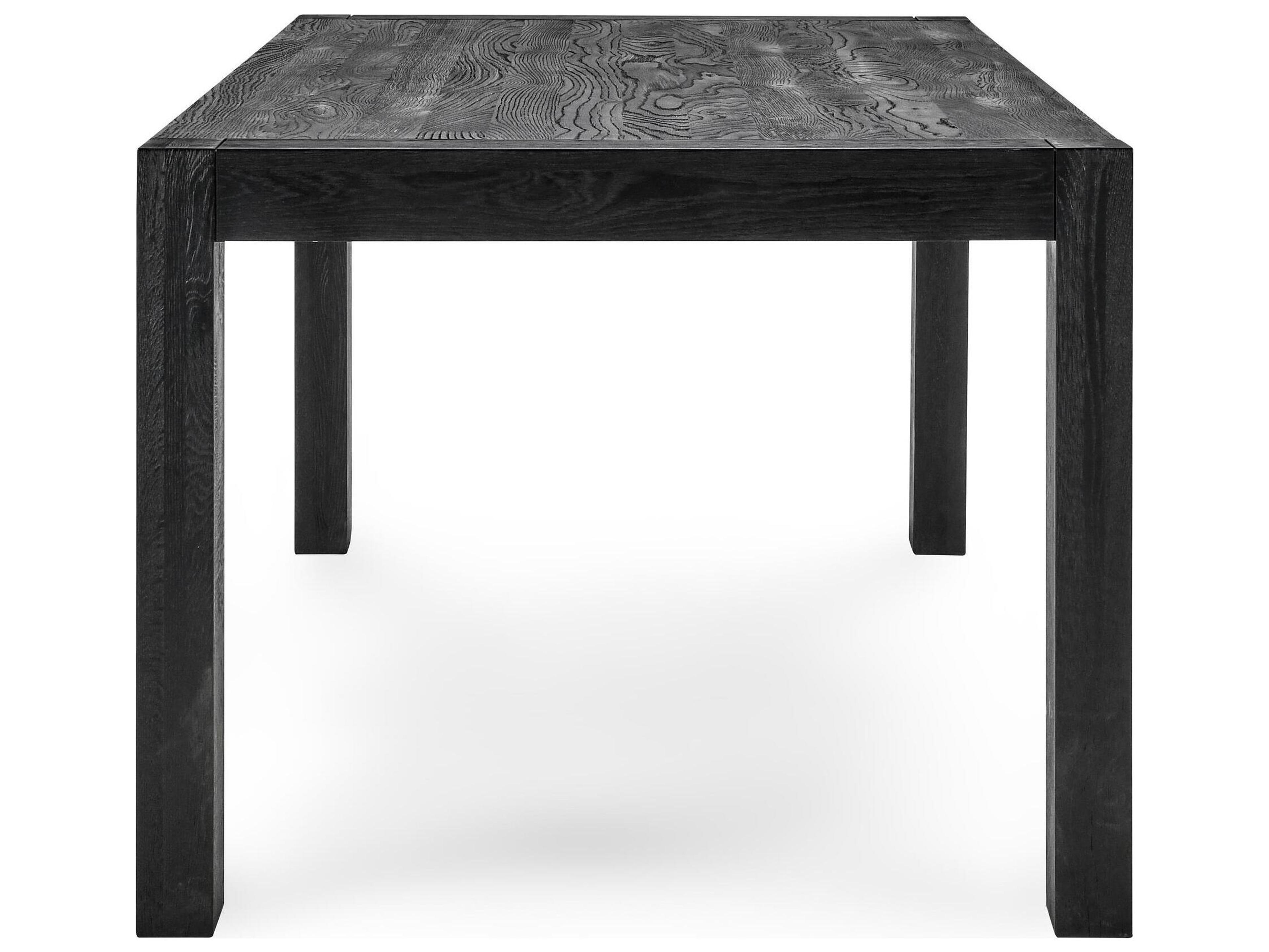 Classic Home Parsons Rectangular Wood Matte Black Dining Table