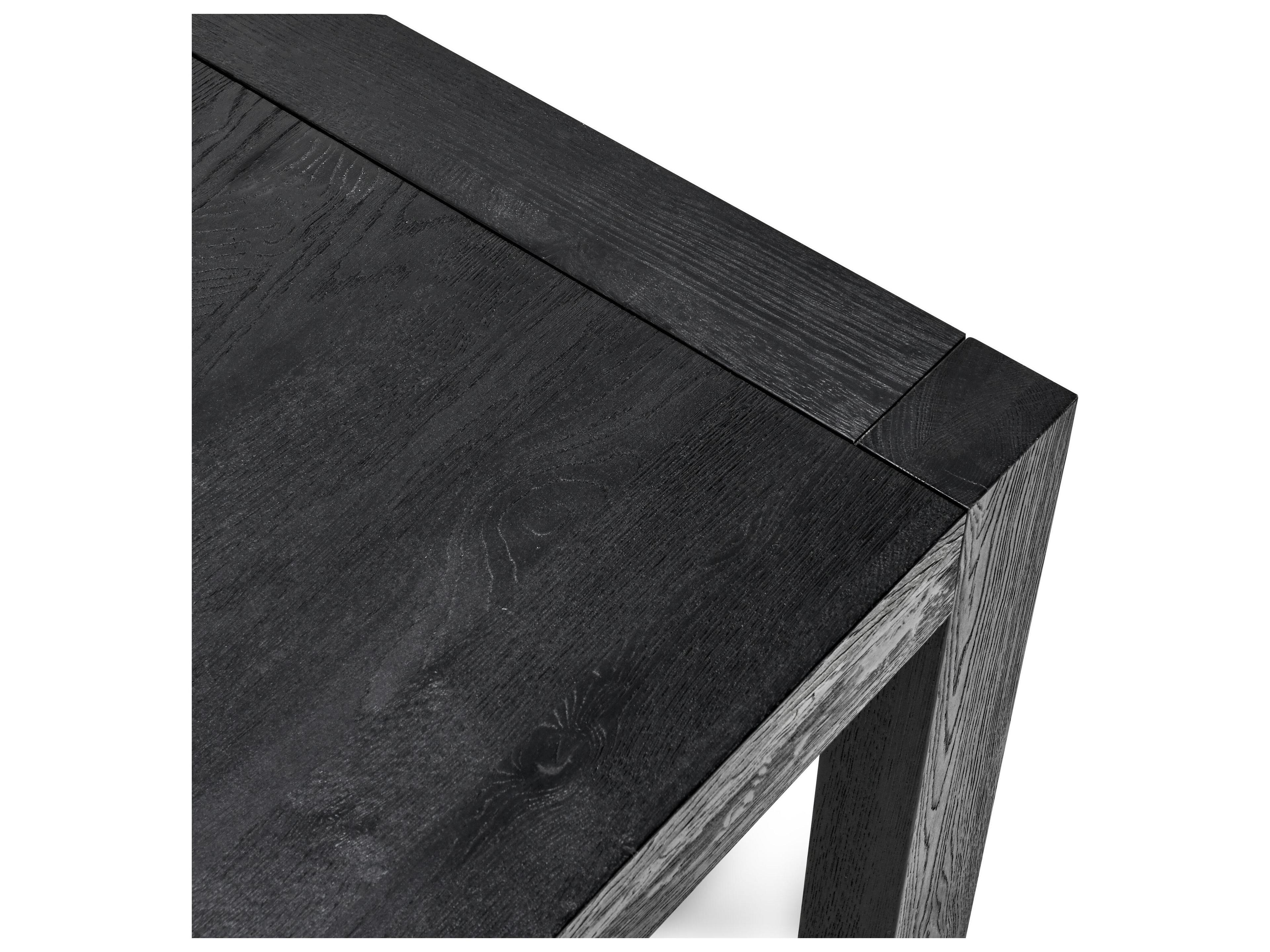 Classic Home Parsons Rectangular Wood Matte Black Dining Table