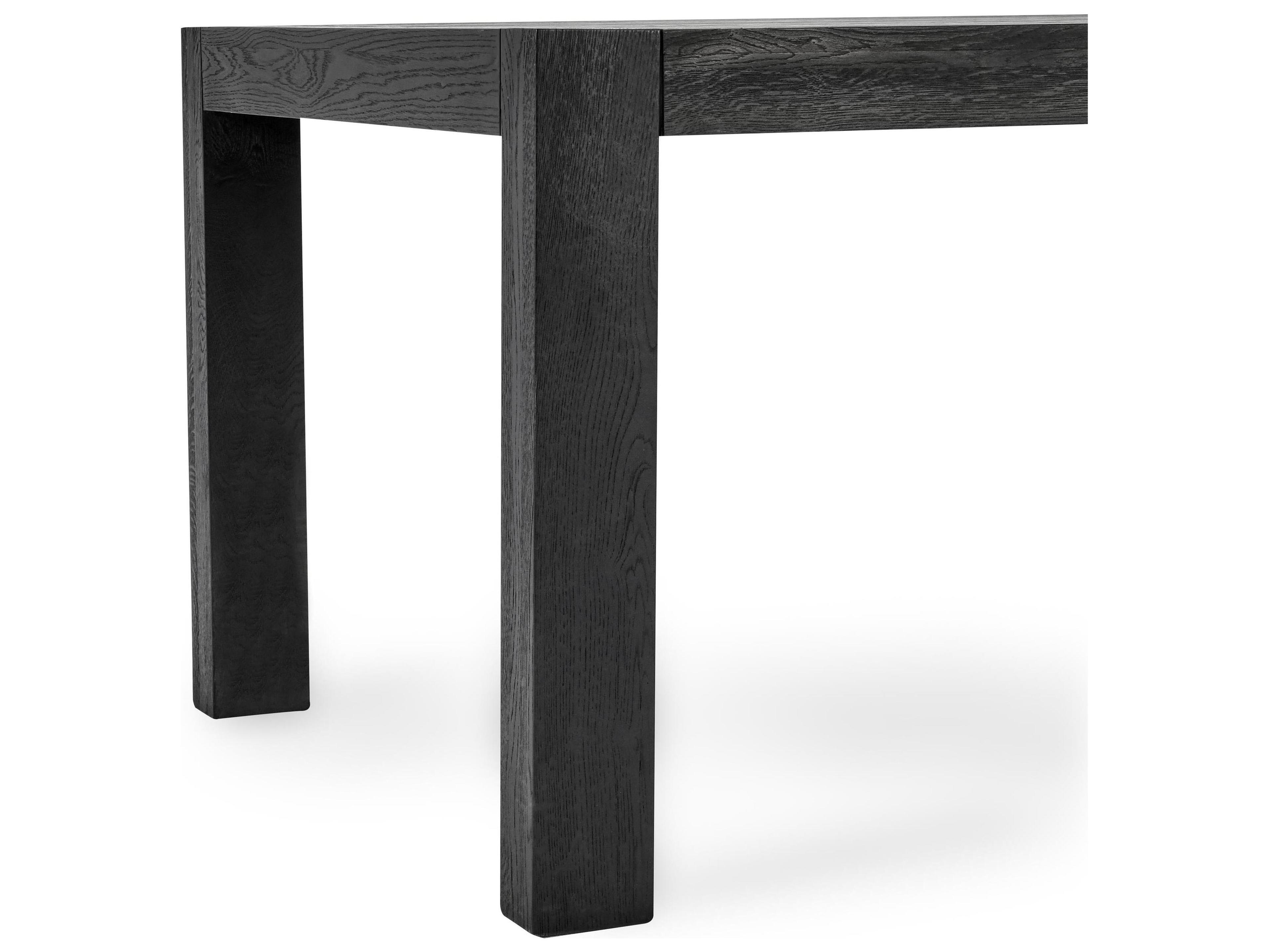 Classic Home Parsons Rectangular Wood Matte Black Dining Table