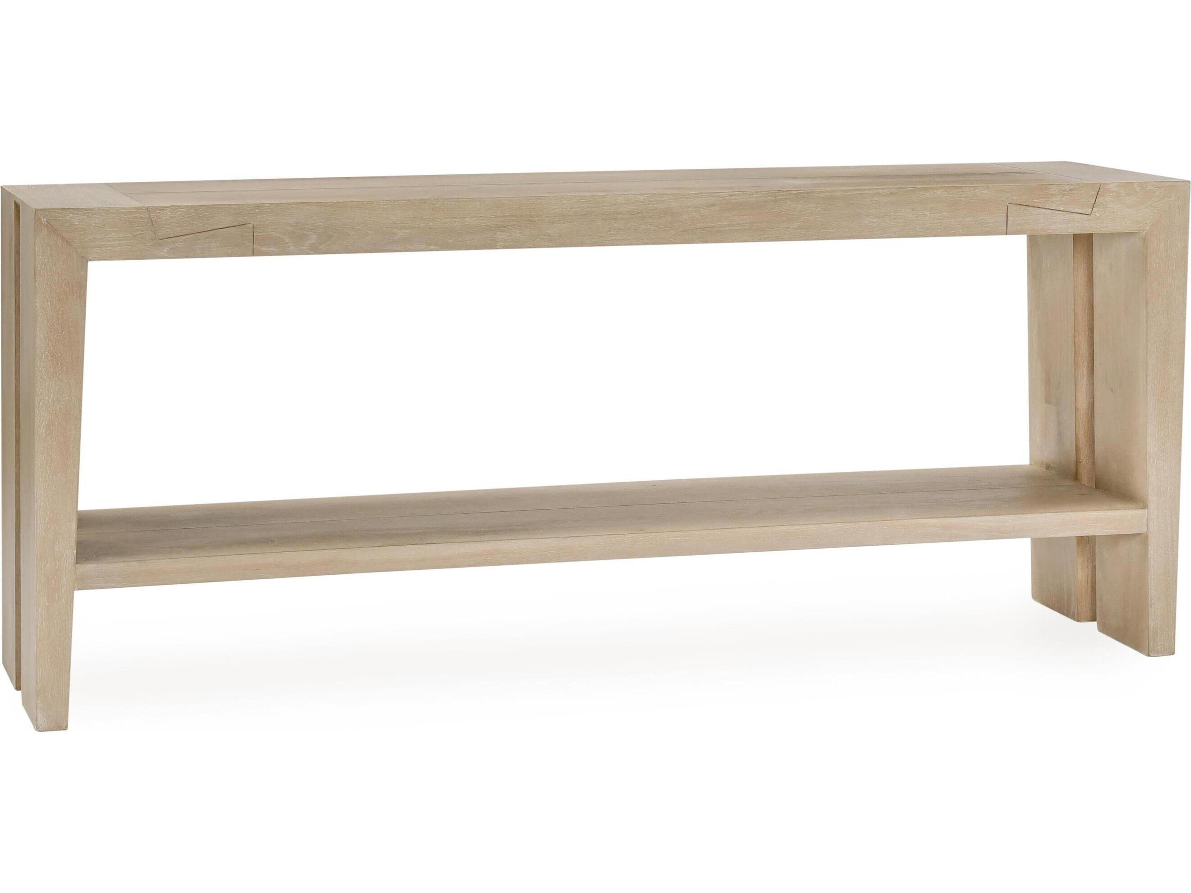 Troy Rectangular Wood White Console Table