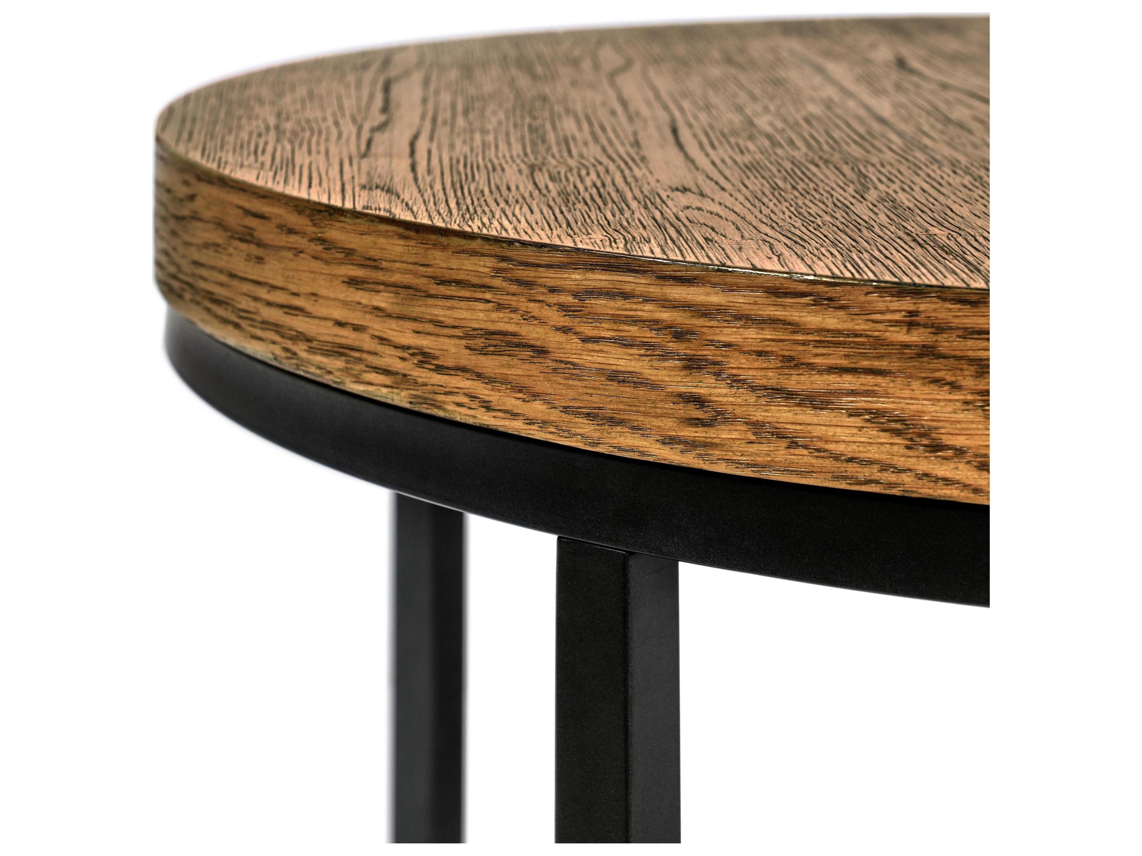 Classic Home Catta Round Wood Light Brown Coffee Table