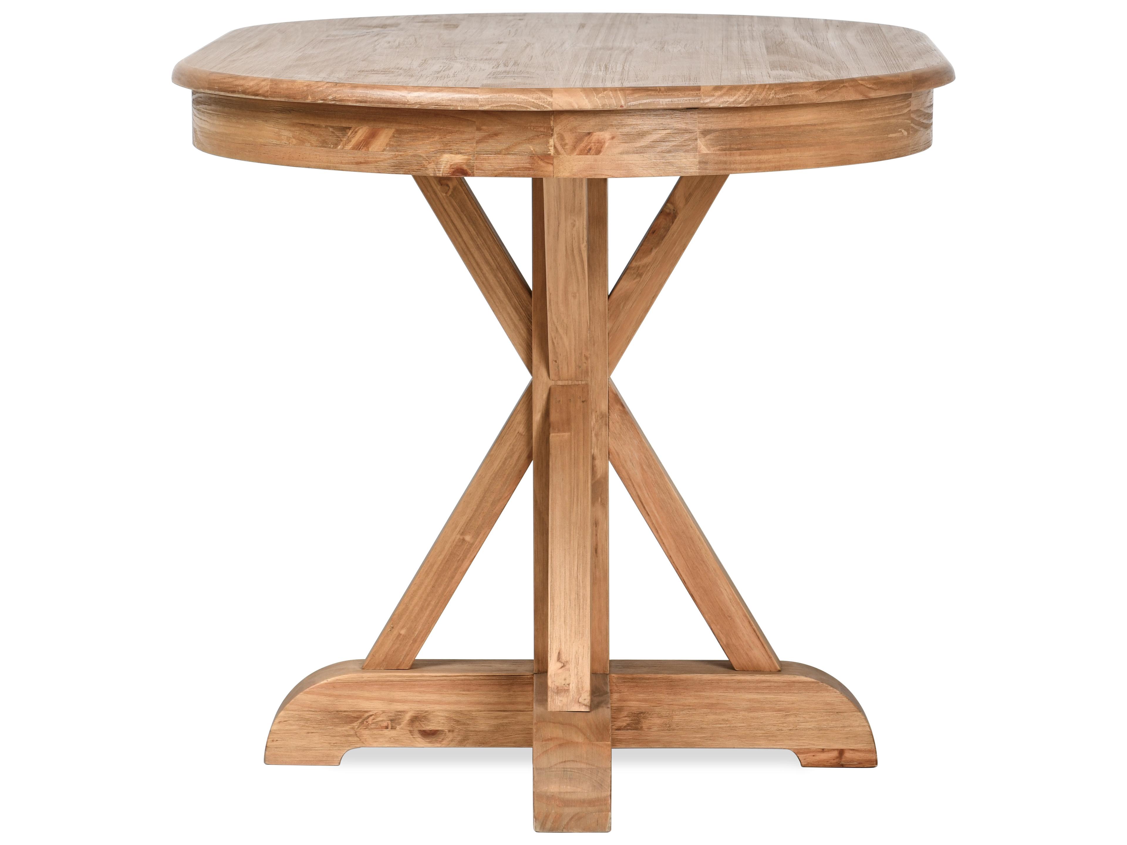 Classic Home Maxwell Round Wood Brown Dining Table