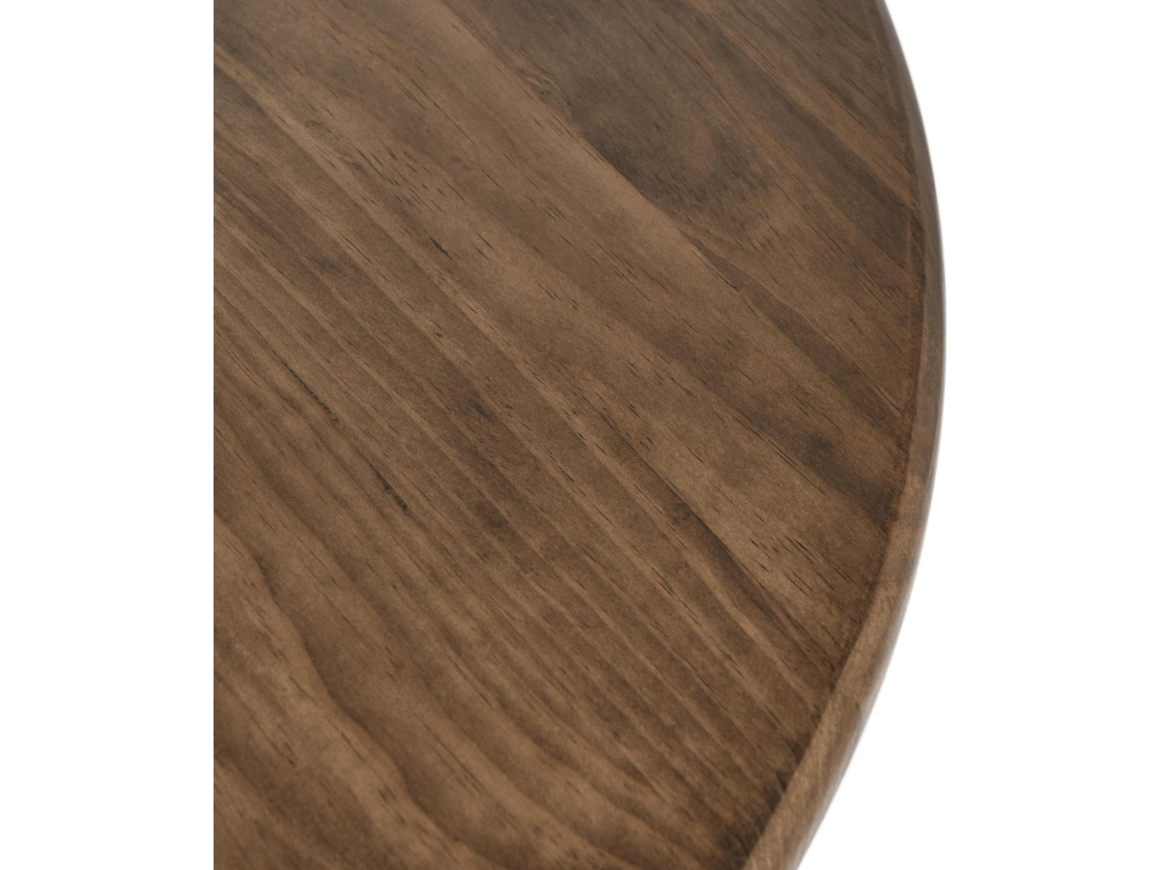 Classic Home Maxwell Round Wood Brown And Gold Dining Table