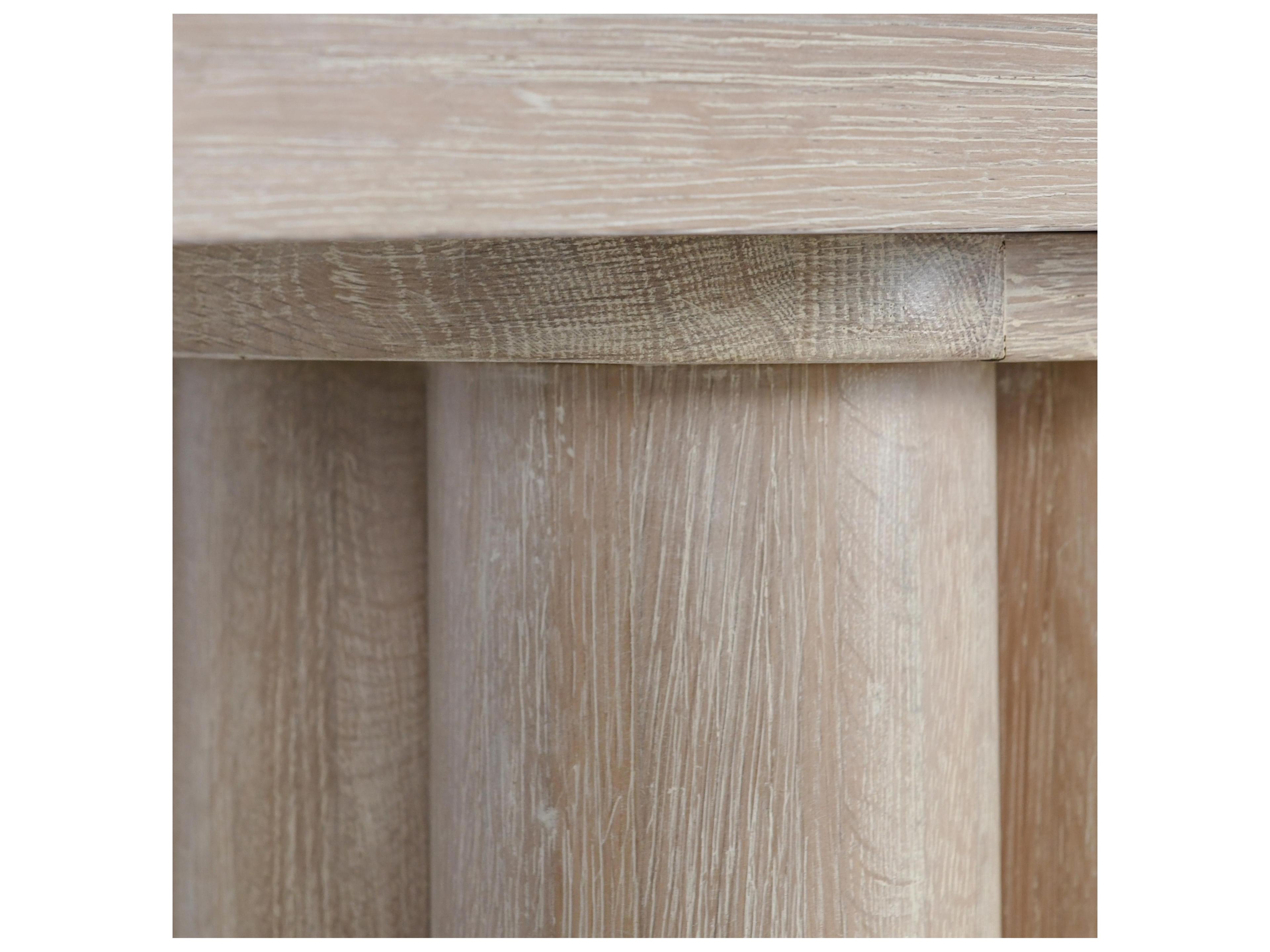 Classic Home Tiber Rectangular Wood White Washed Console Table