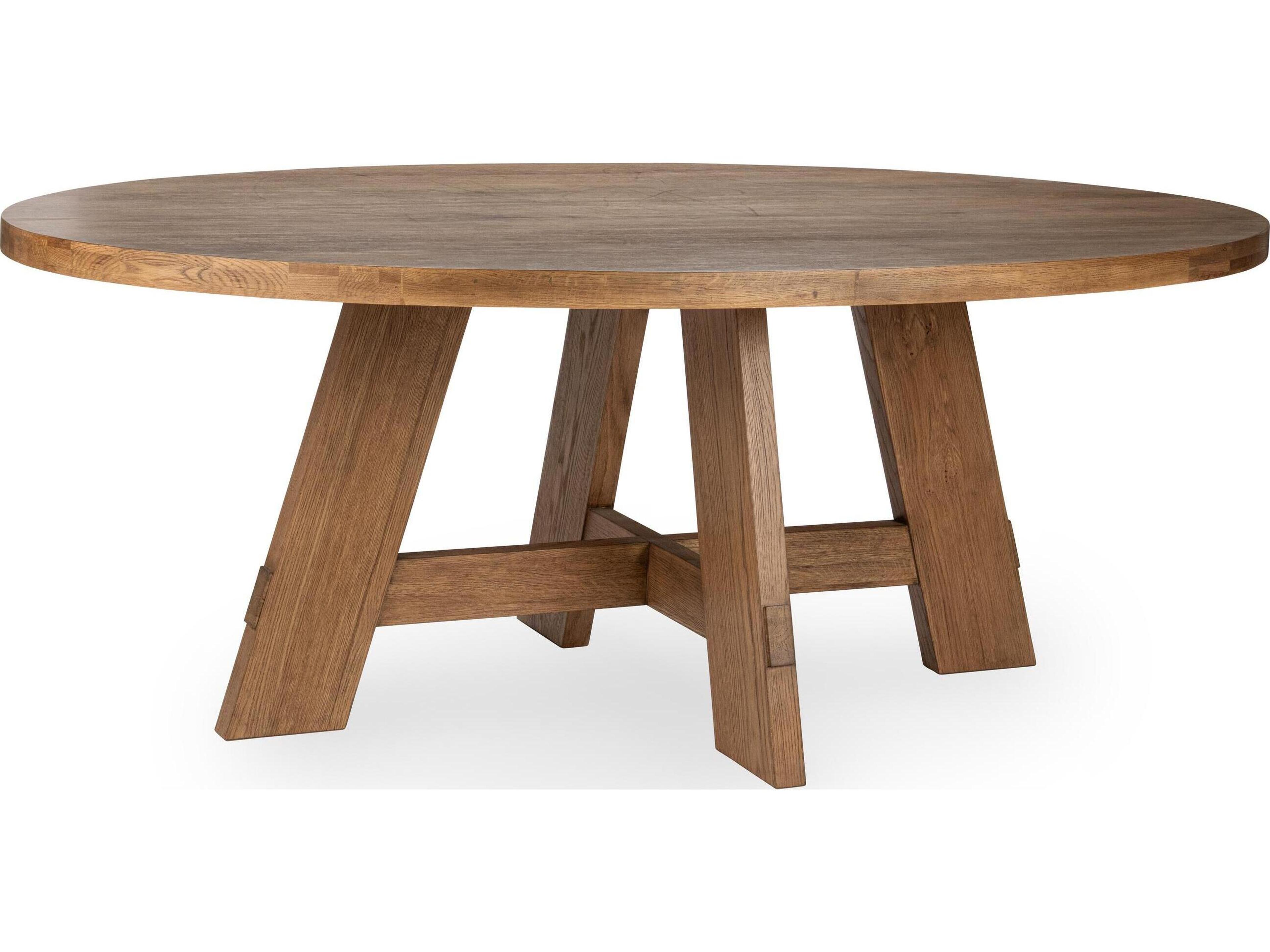 Crescent Oval Wood Natural Dining Table