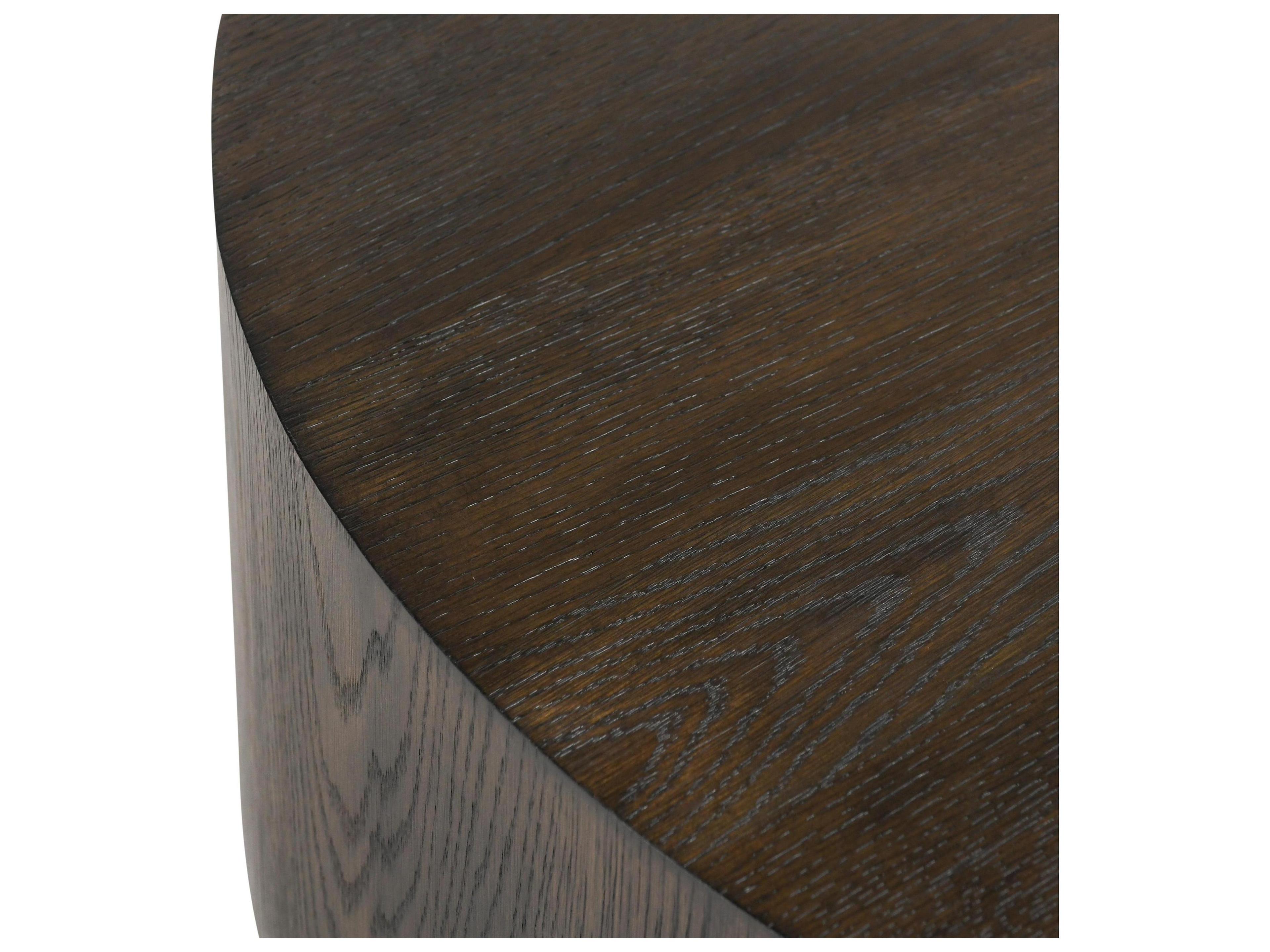 Classic Home Runa Round Wood Brown Coffee Table