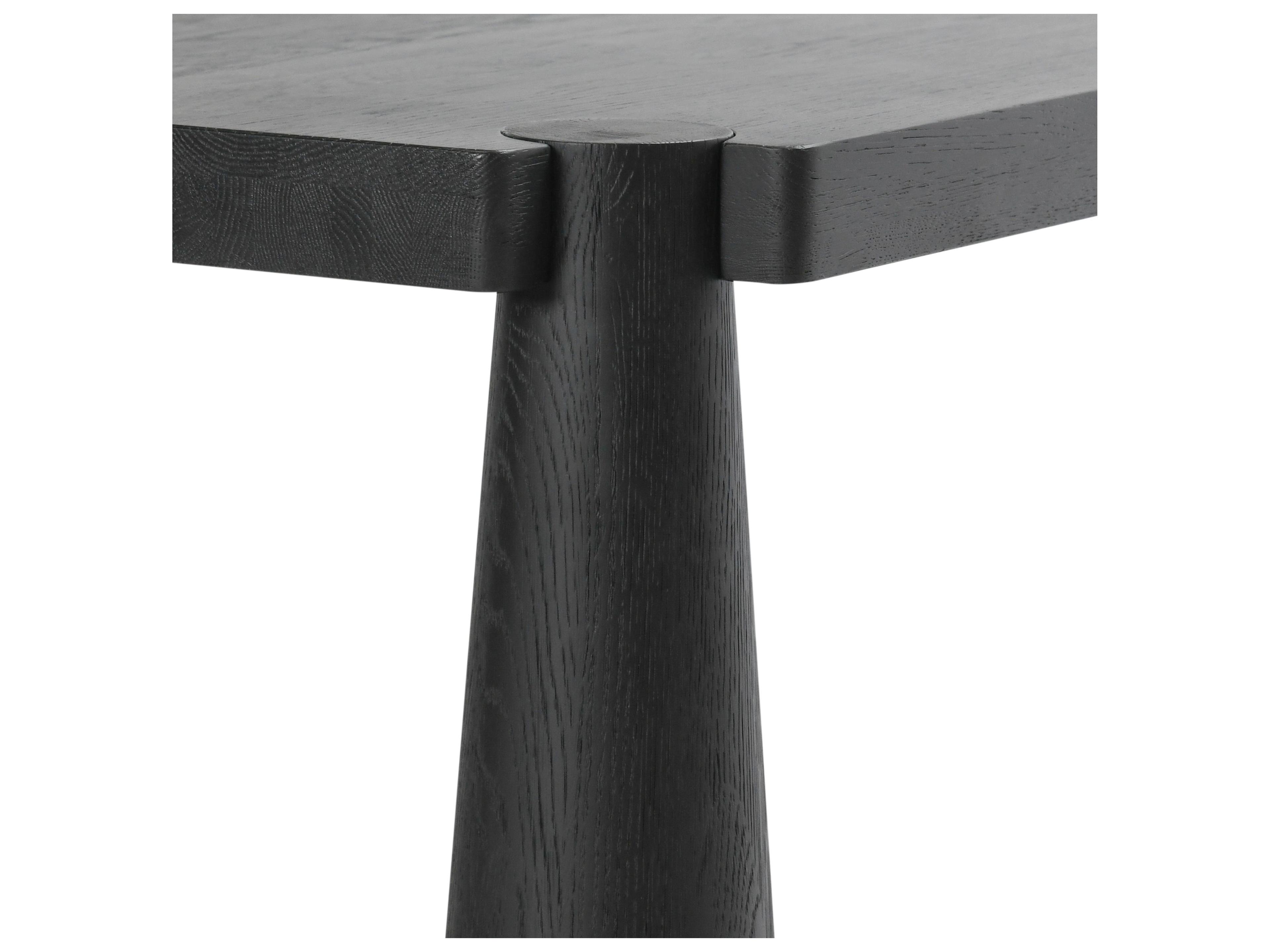 Classic Home Atrop Rectangular Wood Black Dining Table