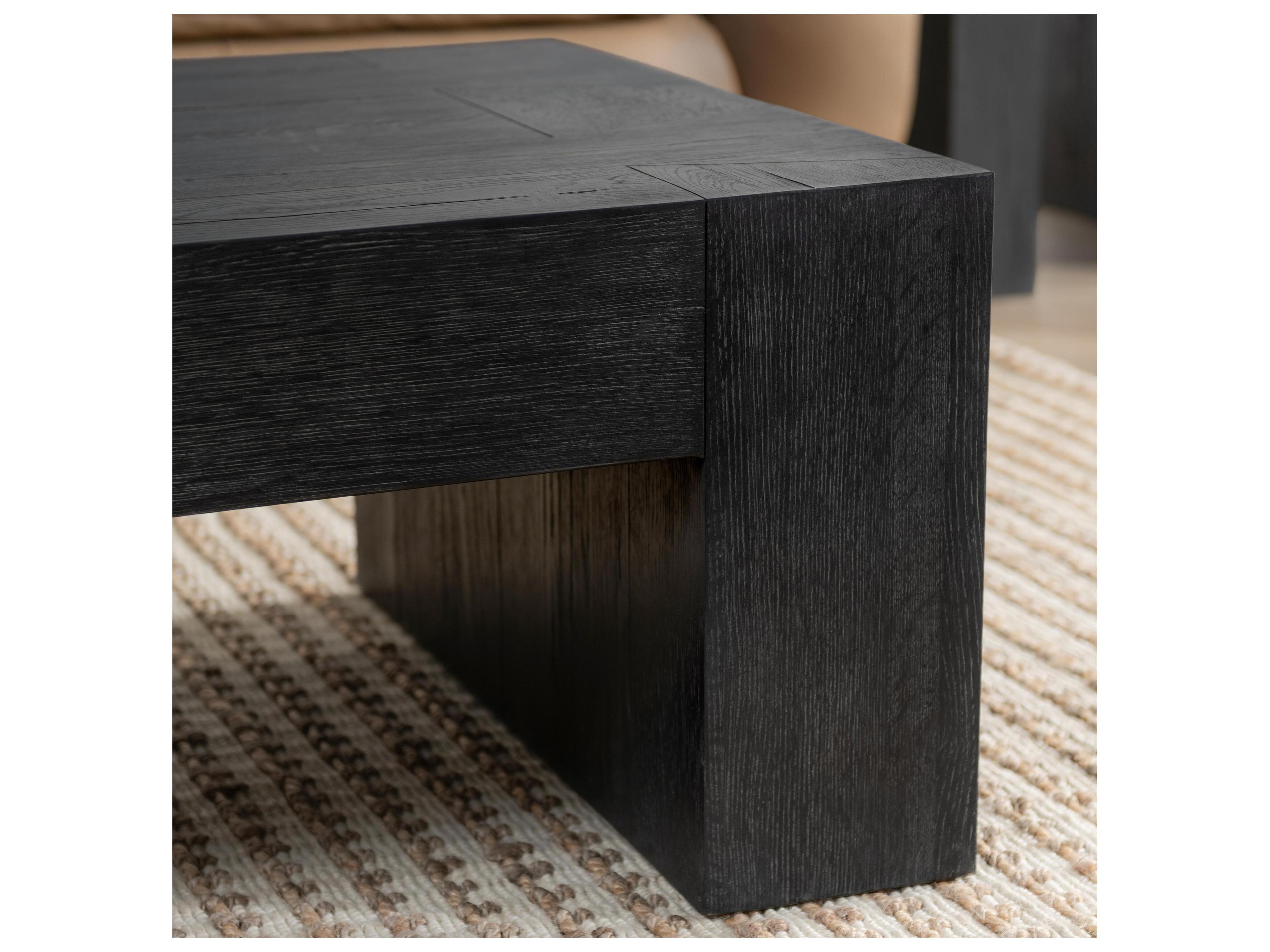 Classic Home Bristol Rectangular Wood Meadow Black Coffee Table