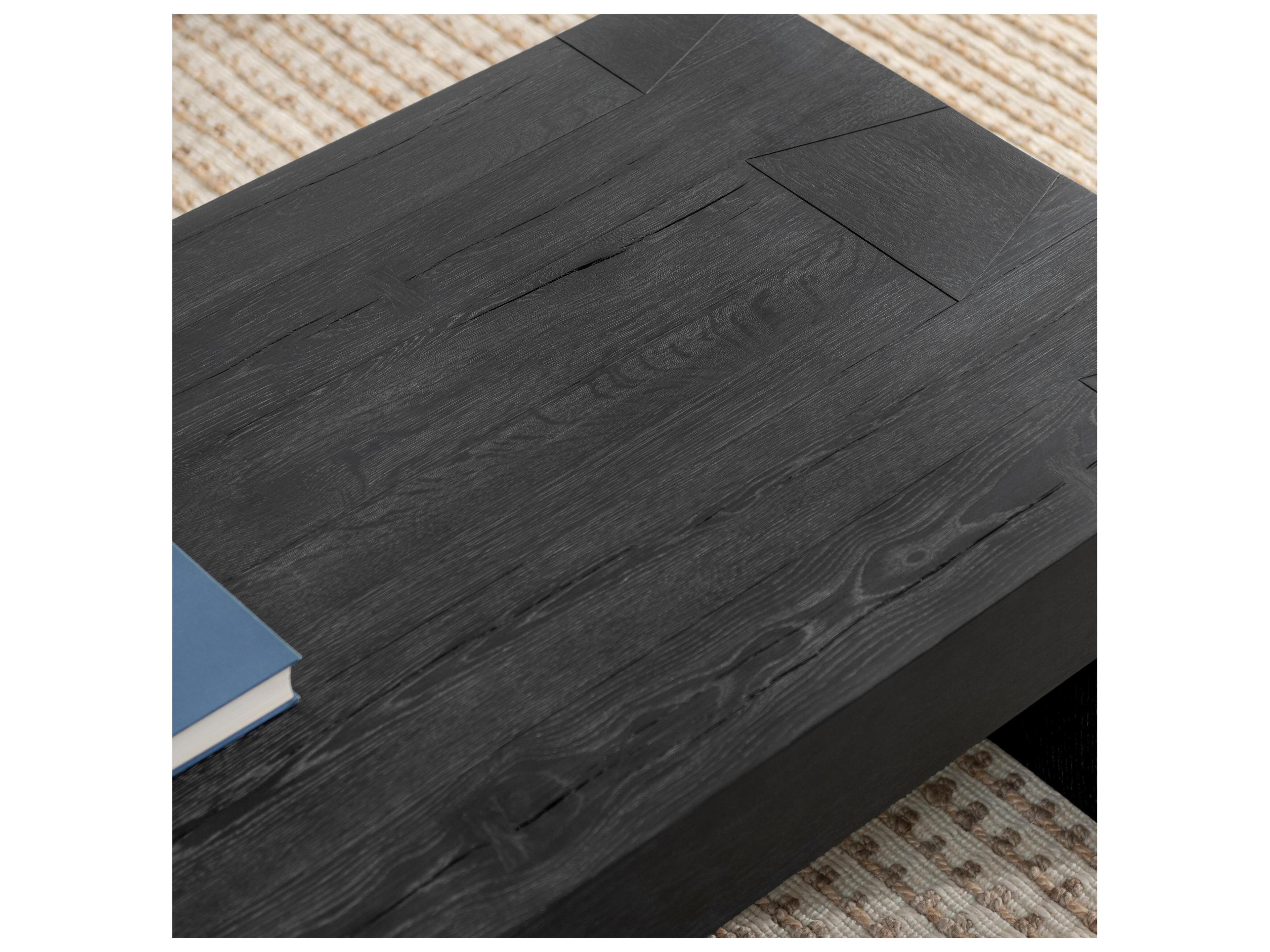 Classic Home Bristol Rectangular Wood Meadow Black Coffee Table