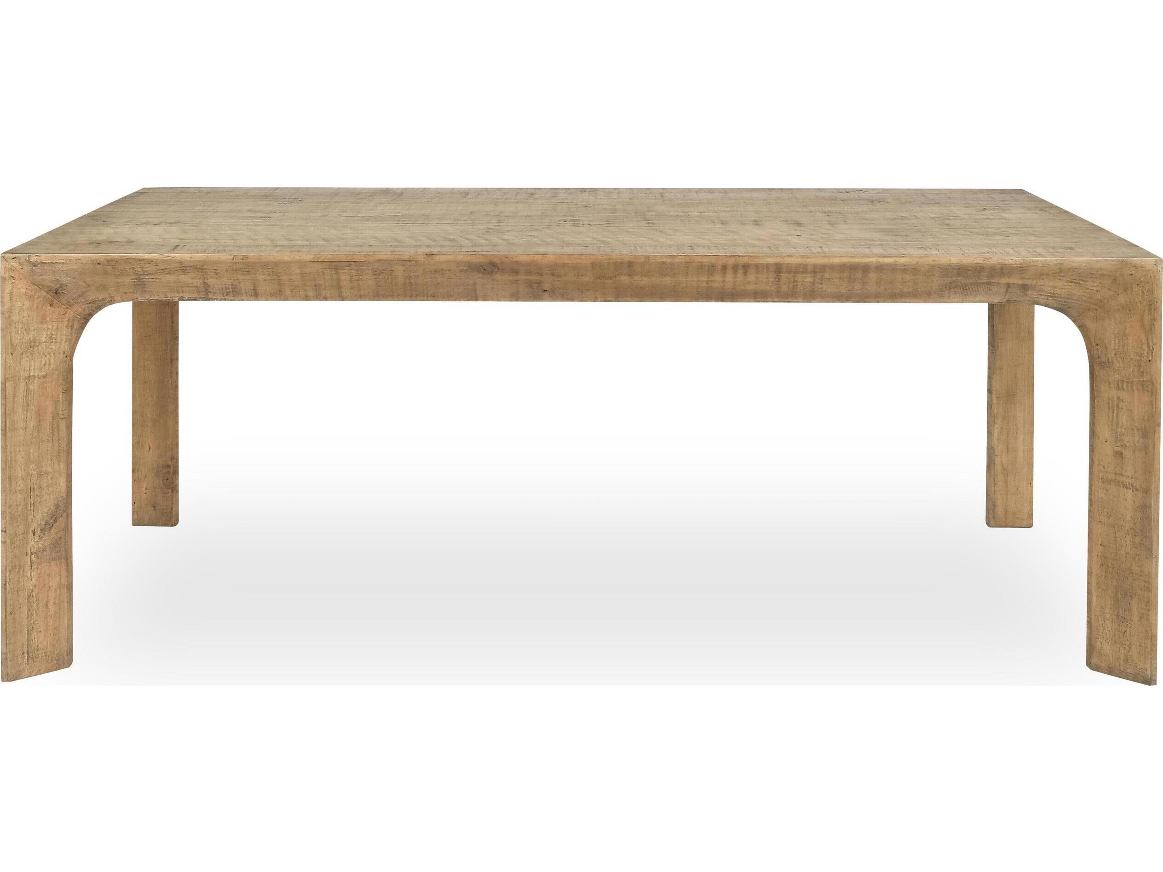Crest Rectangular Wood Natural Dining Table