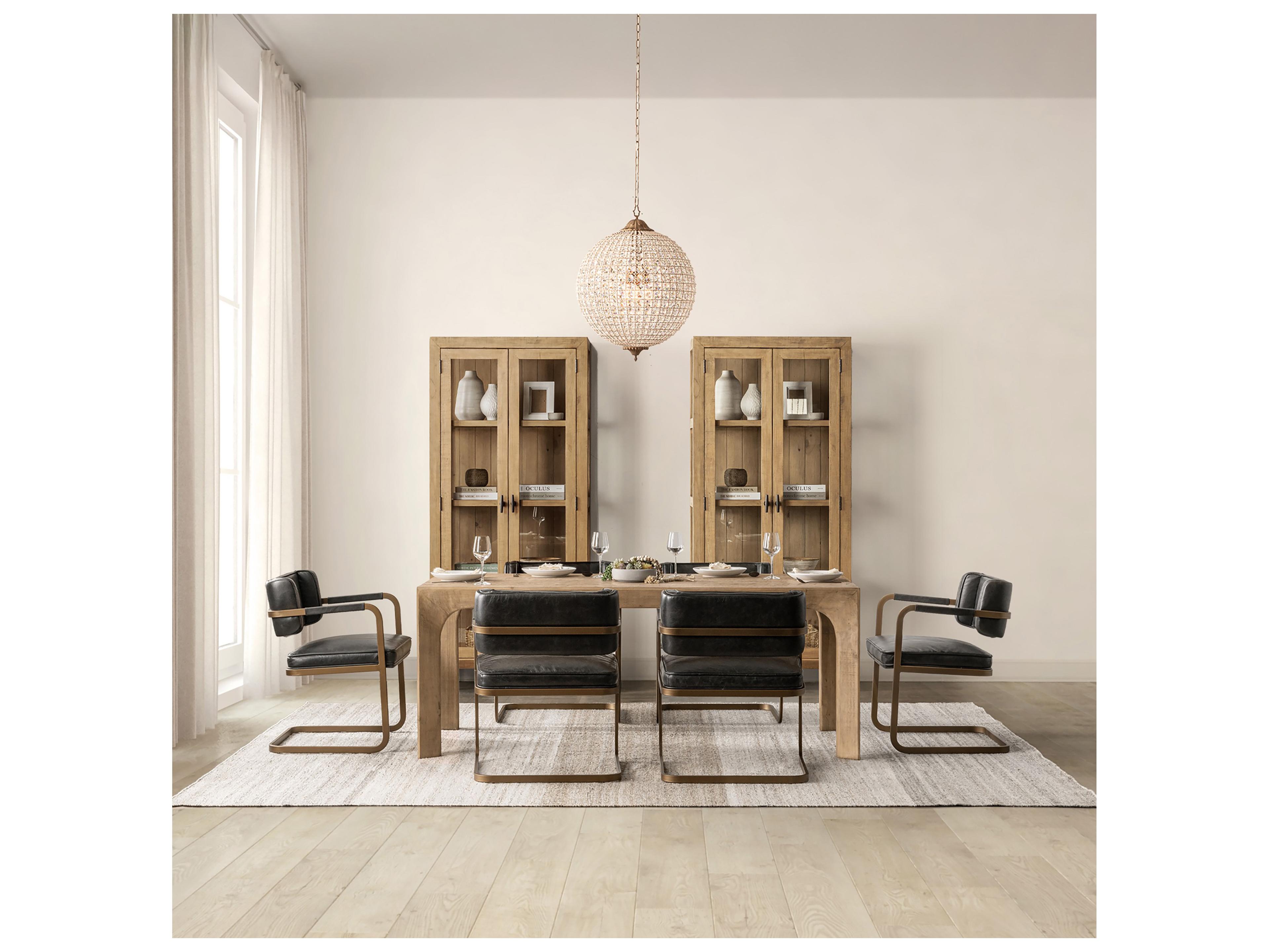 Classic Home Crest Rectangular Wood Natural Dining Table