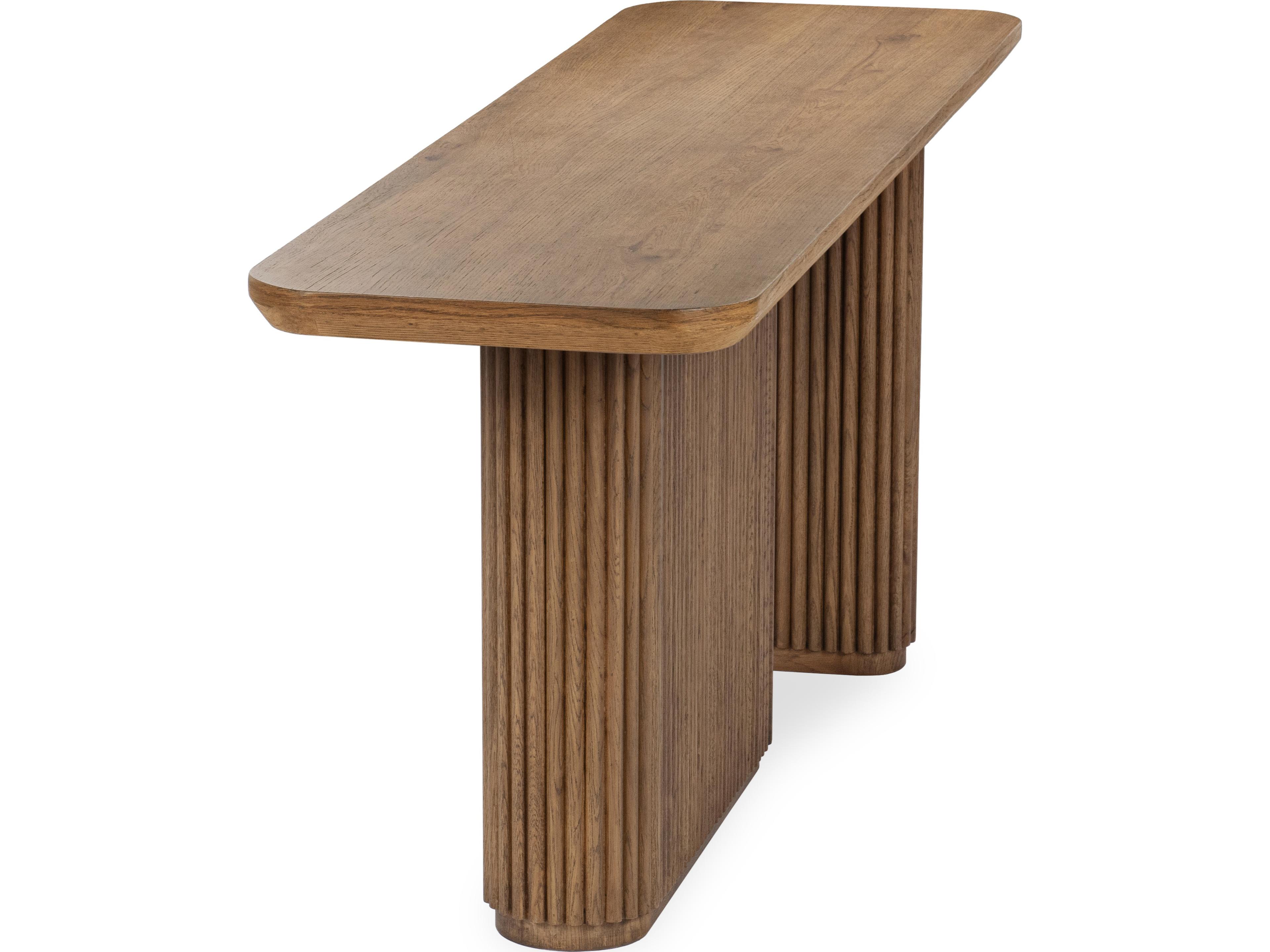 Classic Home Vander Rectangular Wood Tawny Brown Console Table