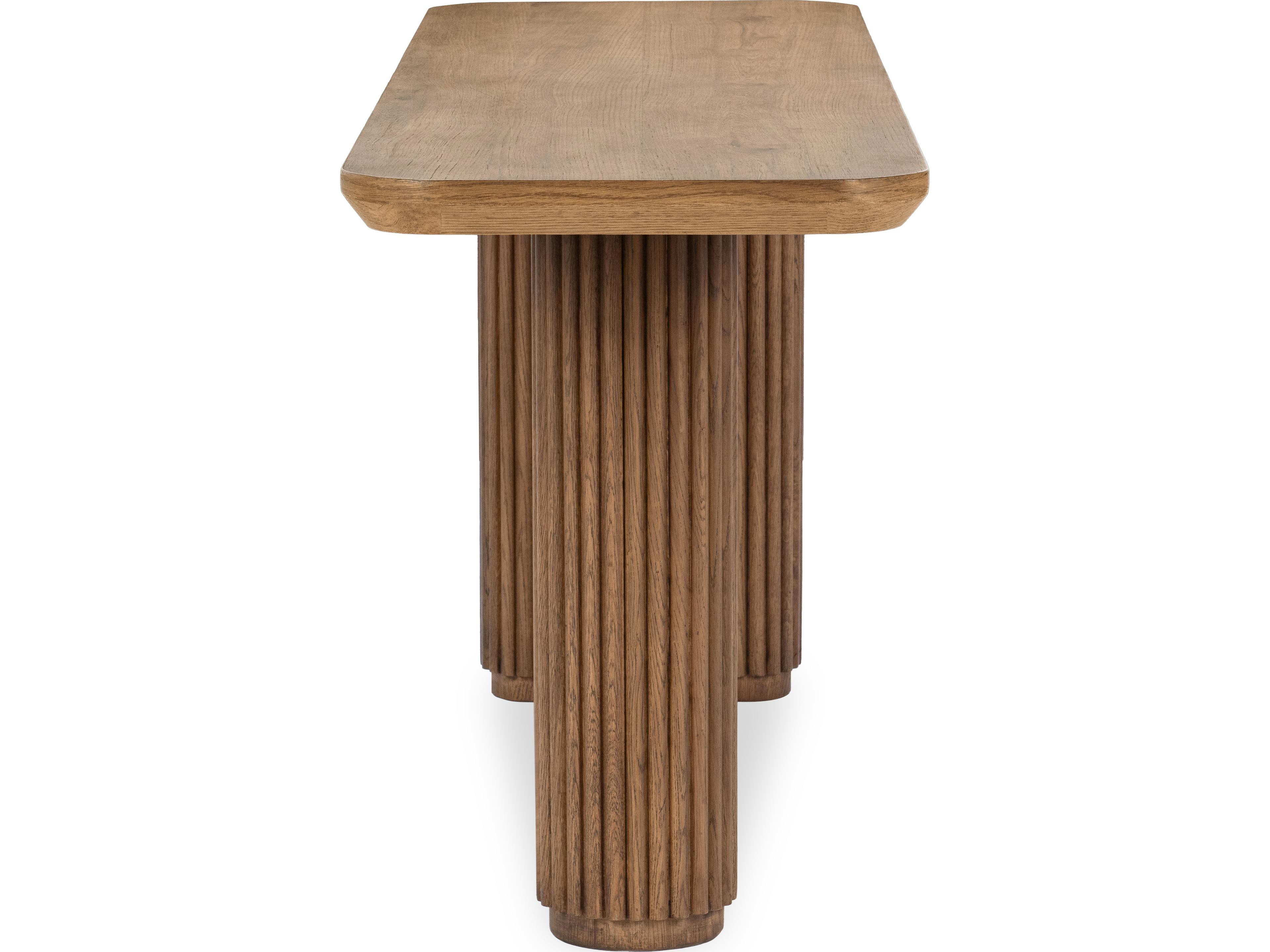 Classic Home Vander Rectangular Wood Tawny Brown Console Table